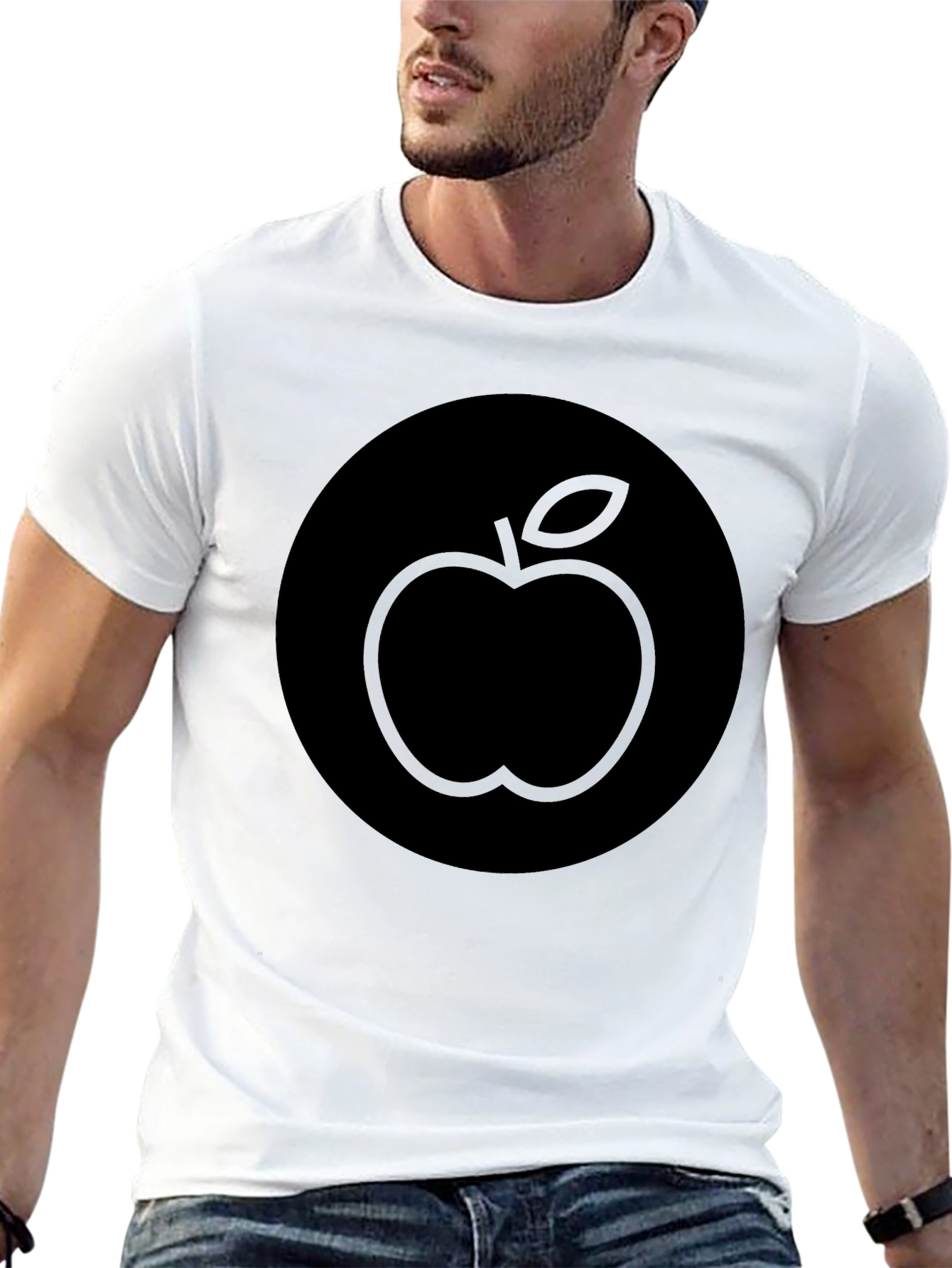 Apple Graphic Black T-Shirt