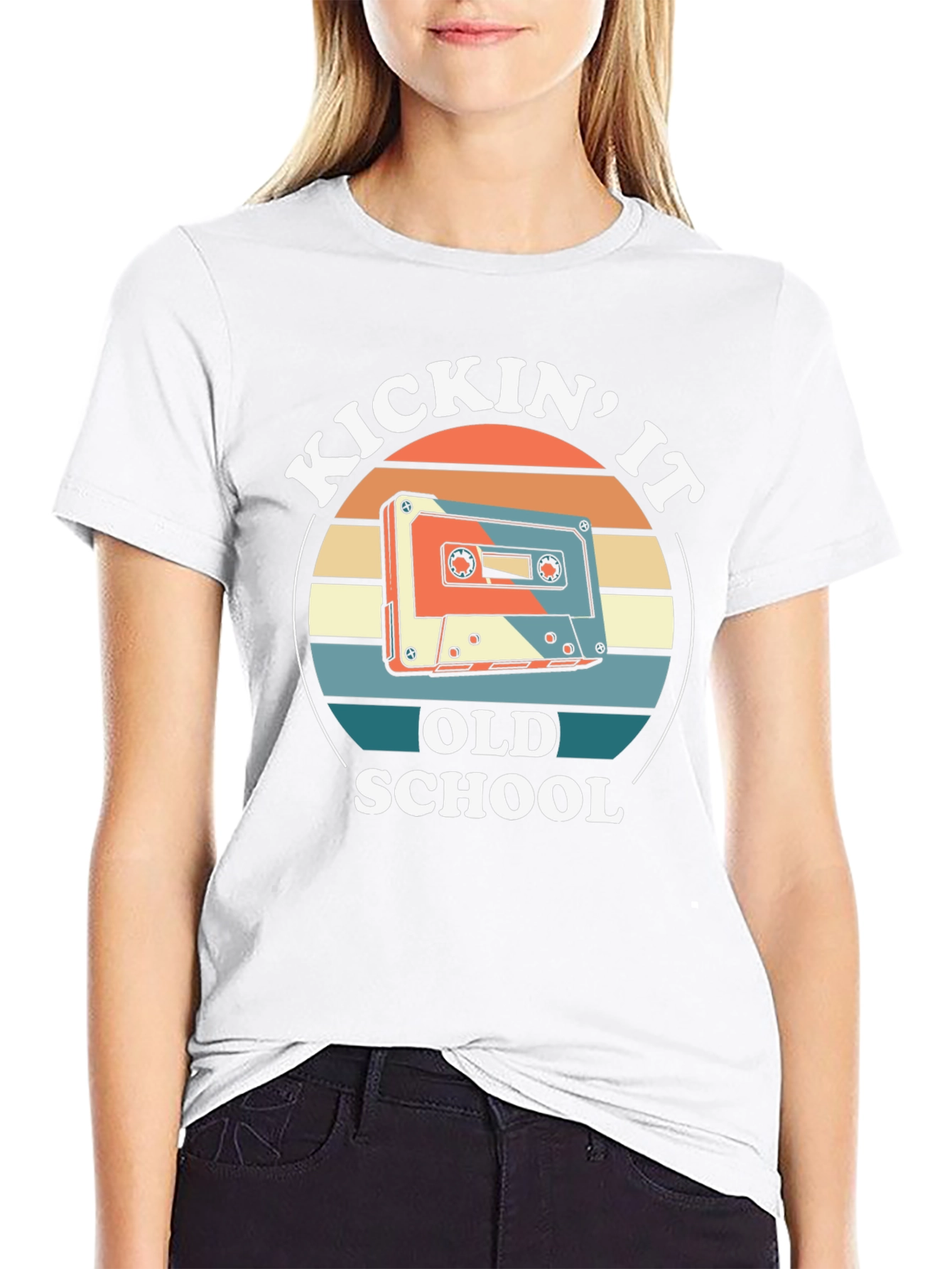 Kickin It Old School Cassette Tape T-Shirt
