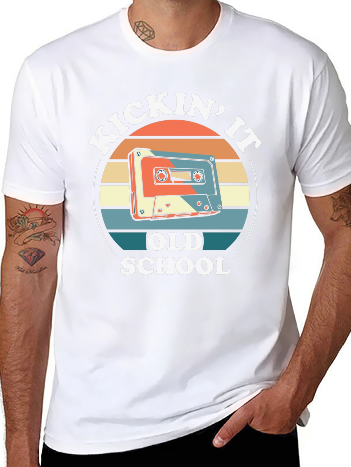 Kickin It Old School Cassette Tape T-Shirt