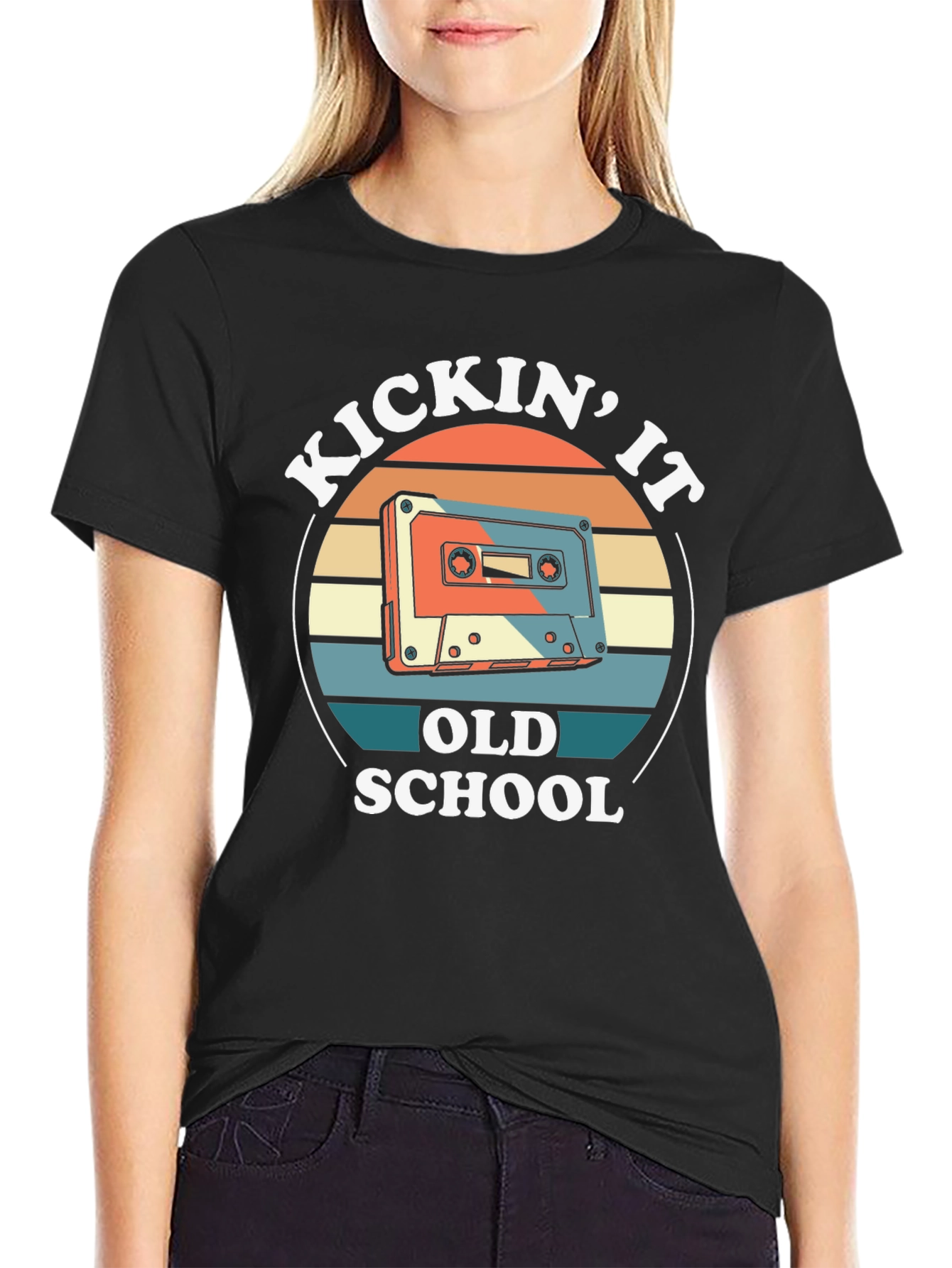 Kickin It Old School Cassette Tape T-Shirt
