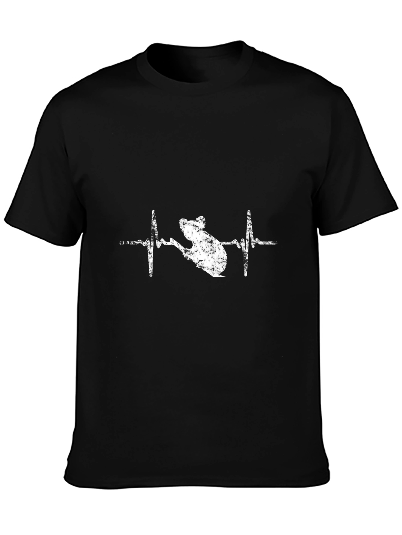Koala Heartbeat Graphic Tee - Black