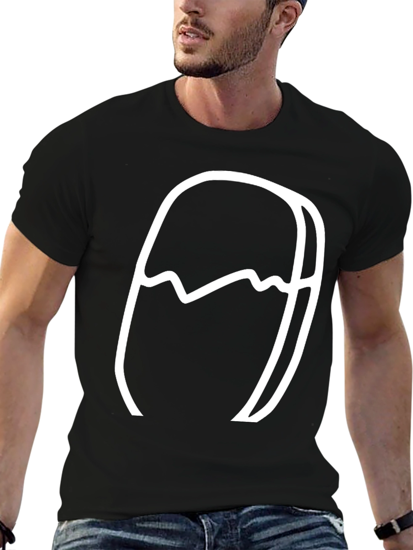 Abstract Graphic Tee - Modern Black T-Shirt