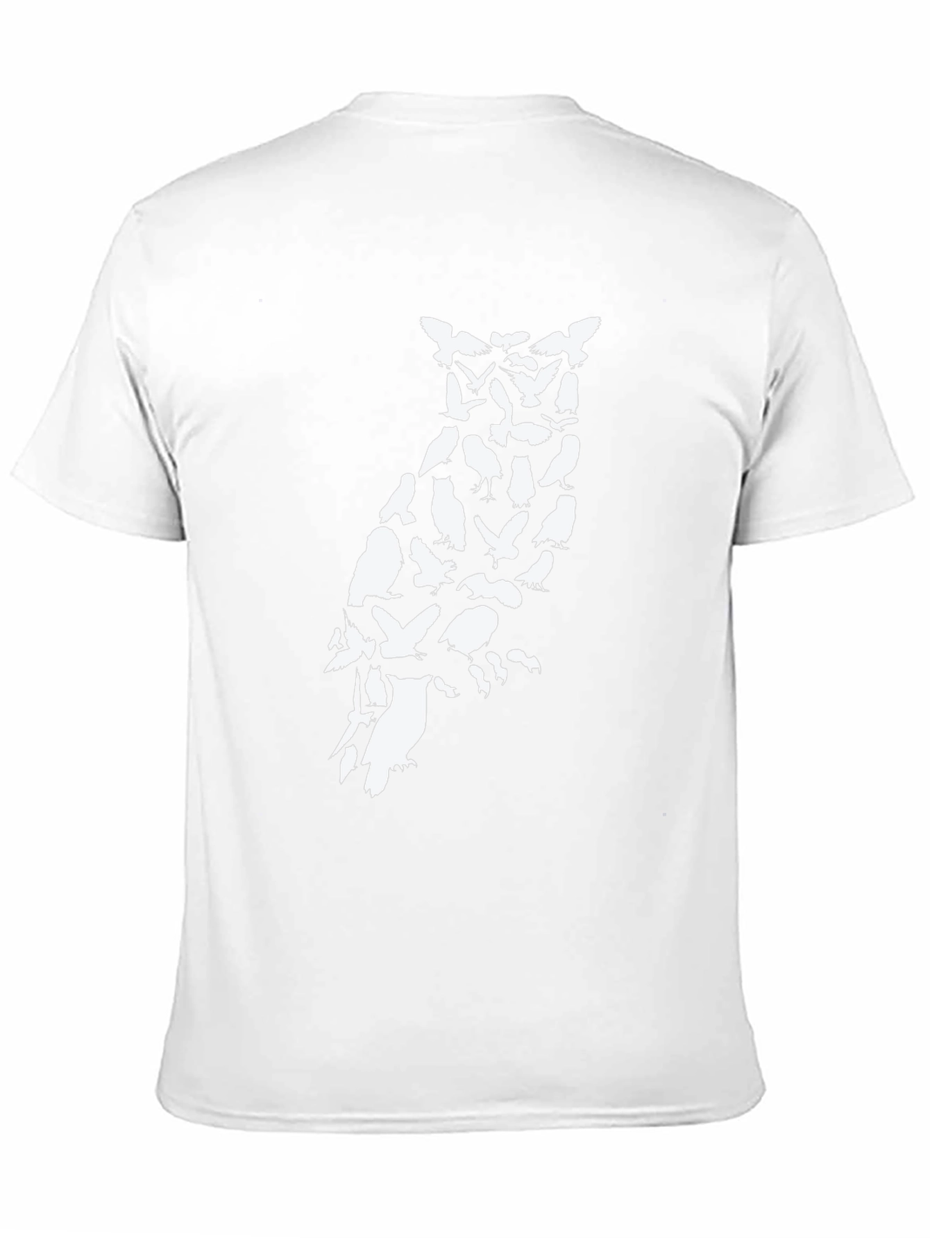 Owl Silhouette Bird Pattern T-Shirt
