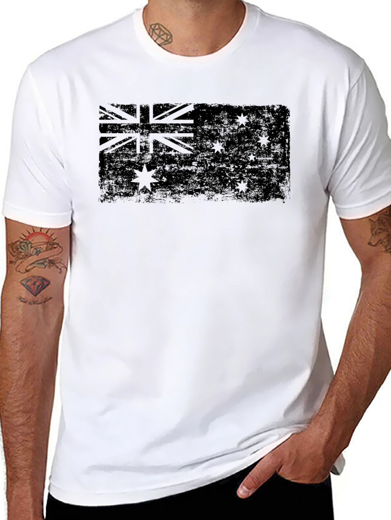 Distressed Australian Flag Graphic Tee