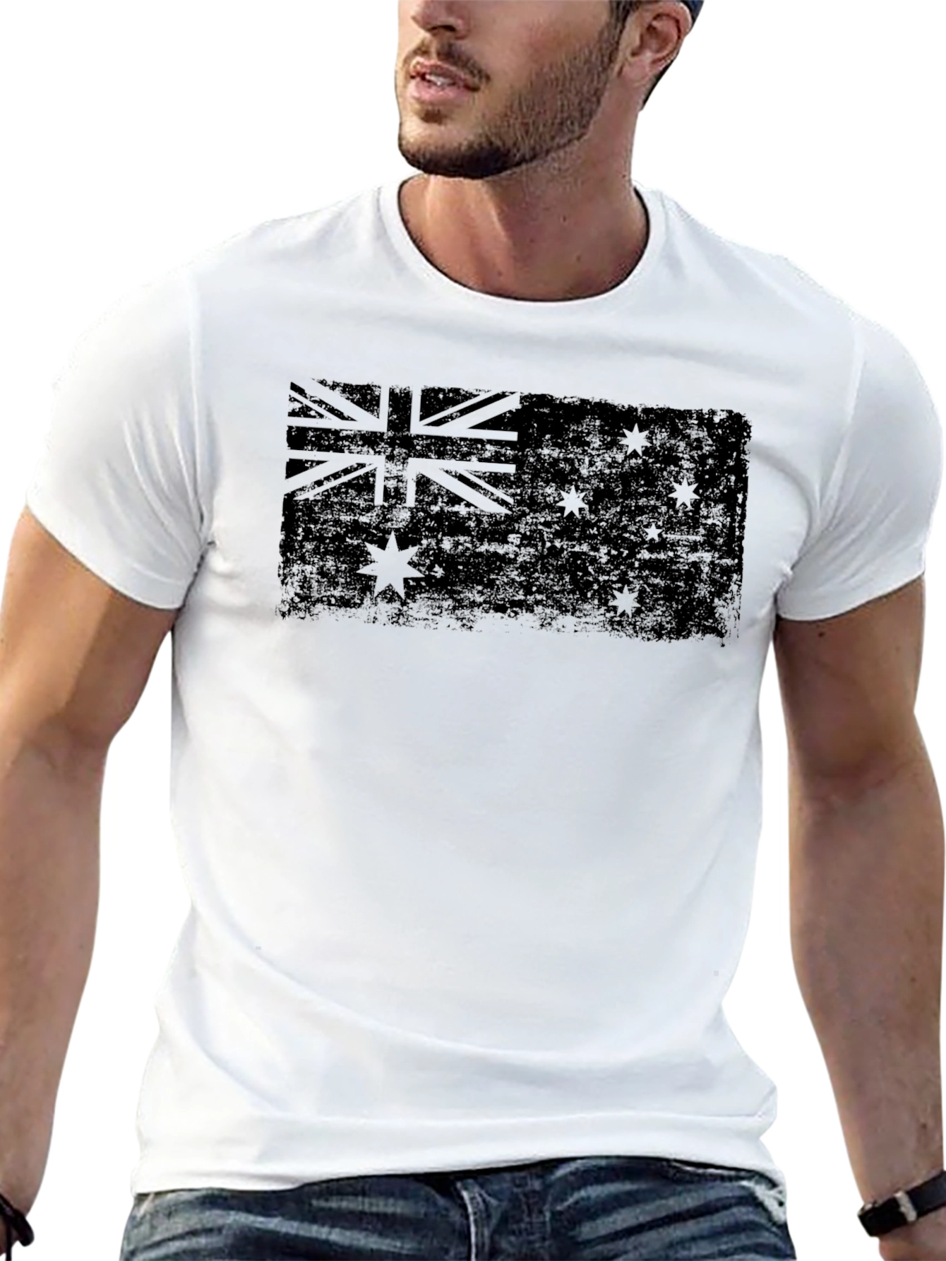 Distressed Australian Flag Graphic Tee