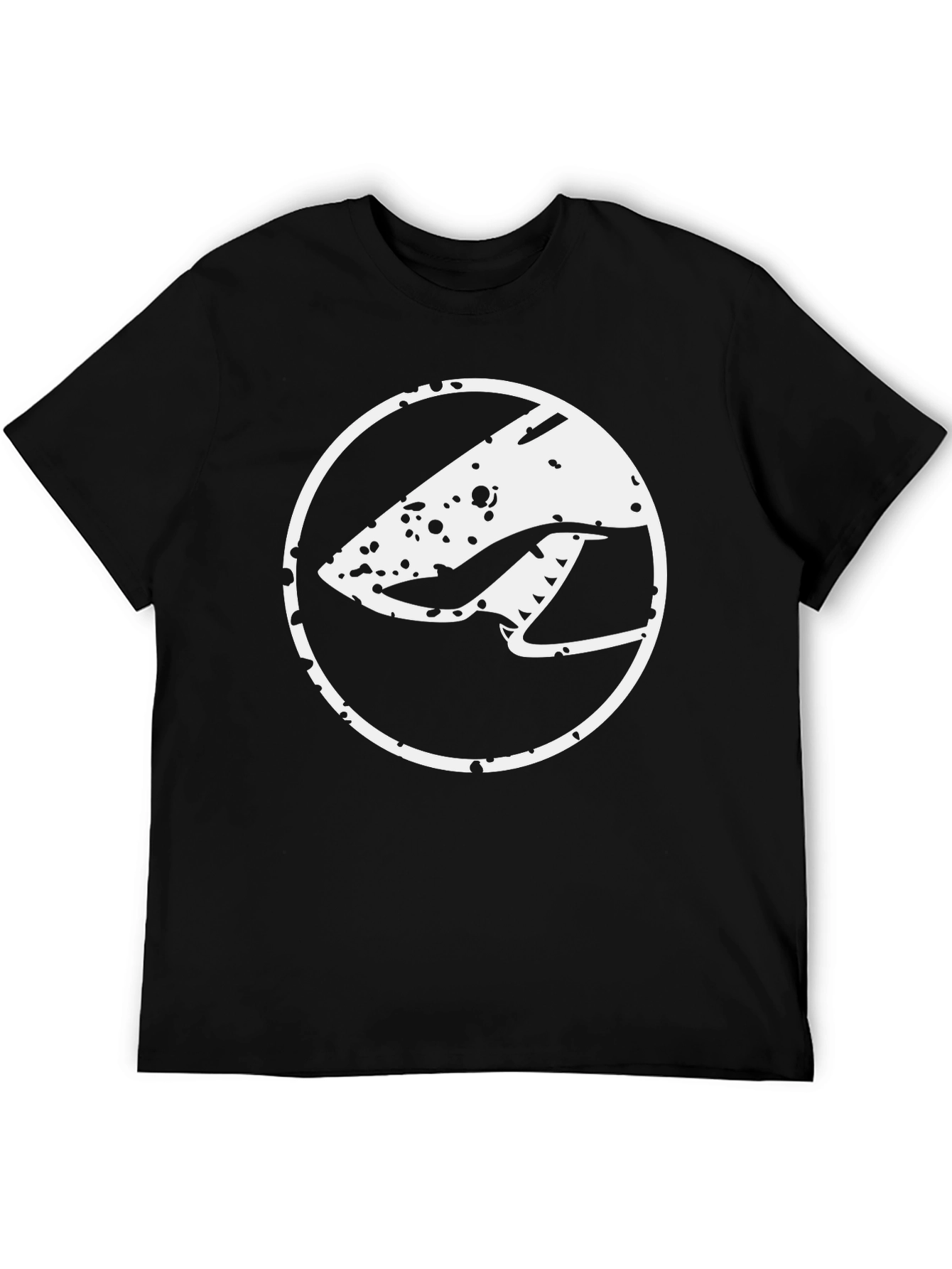 Abstract Graphic Tee - Modern Black Cotton T-Shirt