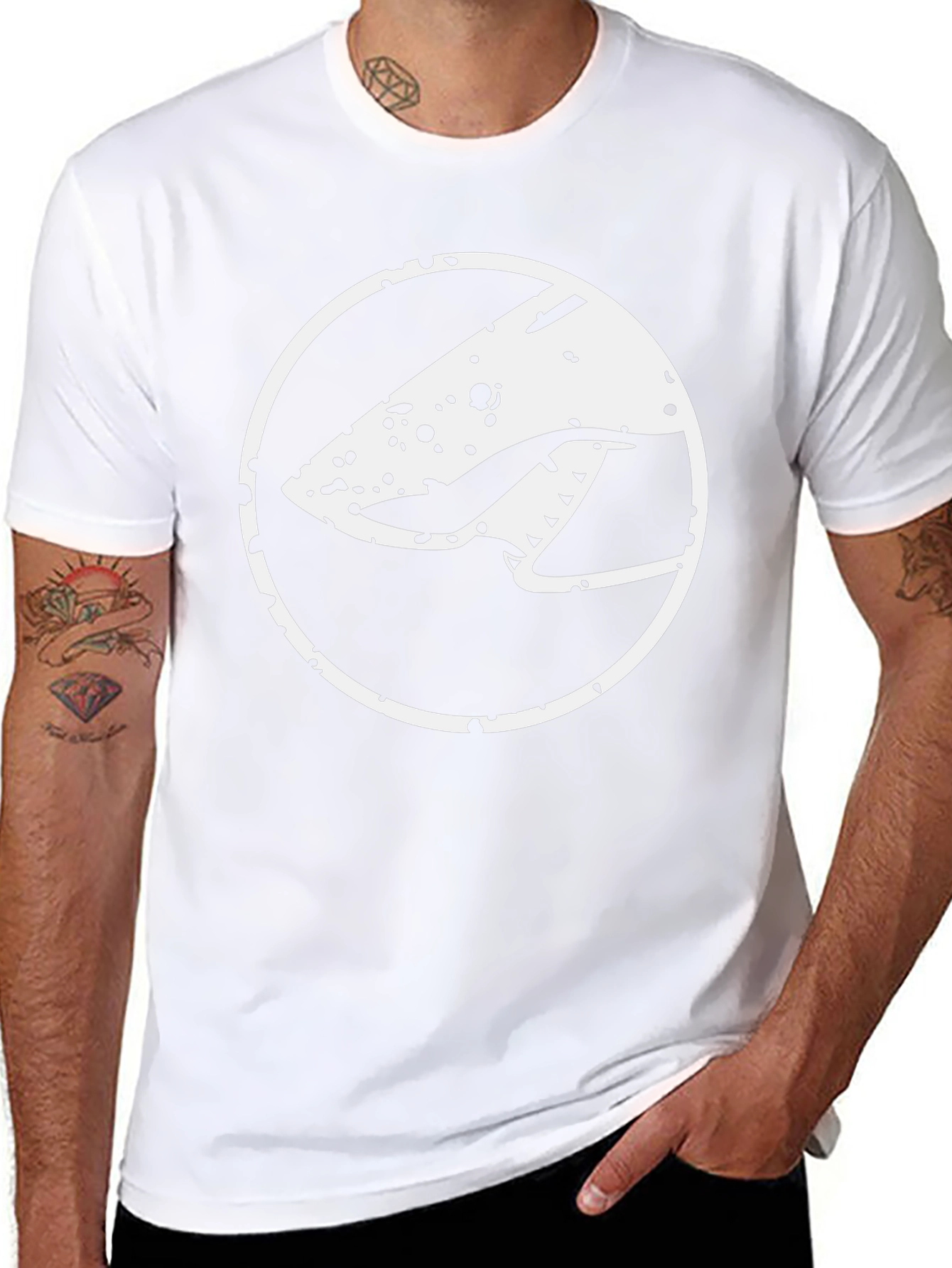 Abstract Graphic Tee - Modern Black Cotton T-Shirt