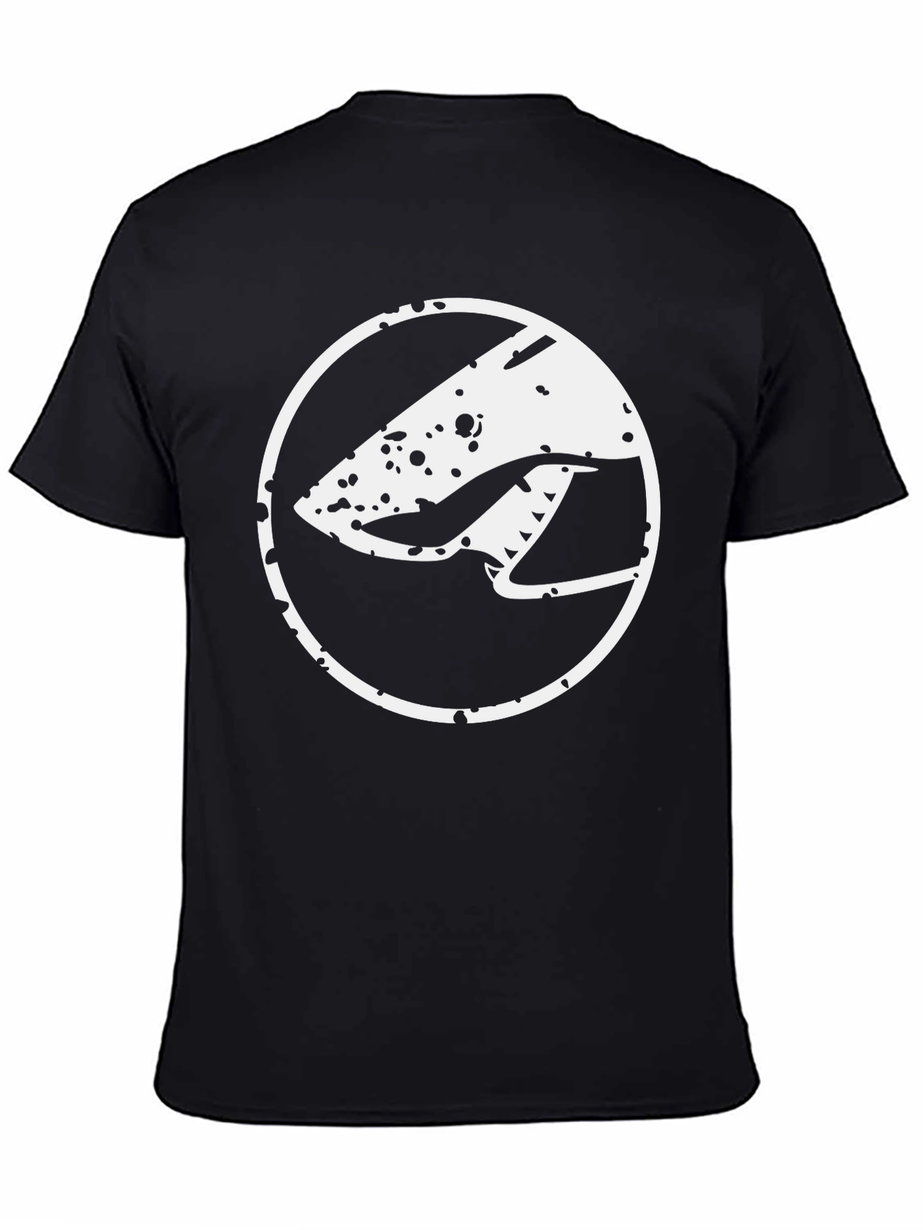 Abstract Graphic Tee - Modern Black Cotton T-Shirt
