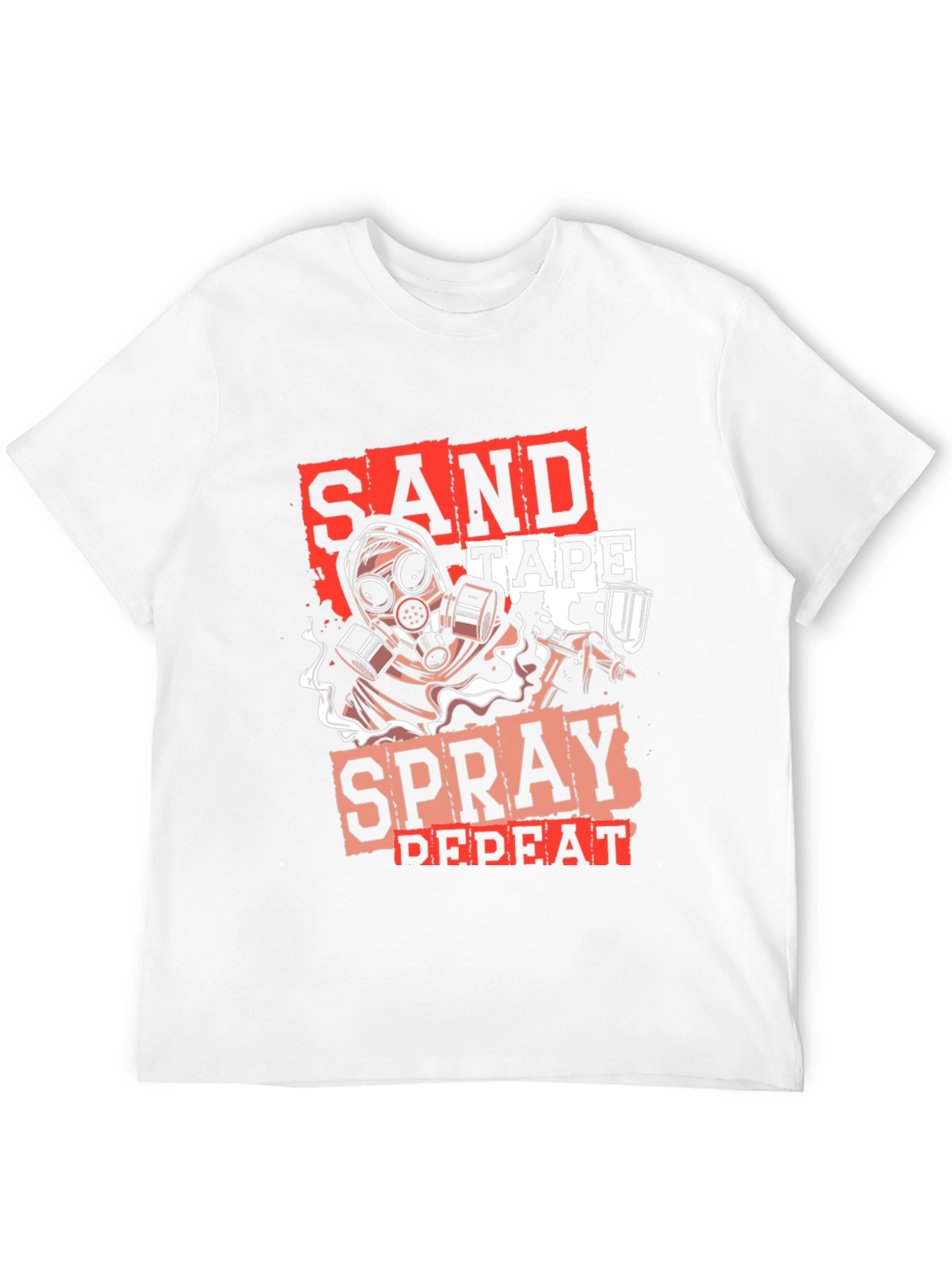 Sand Tape Spray Repeat T-Shirt