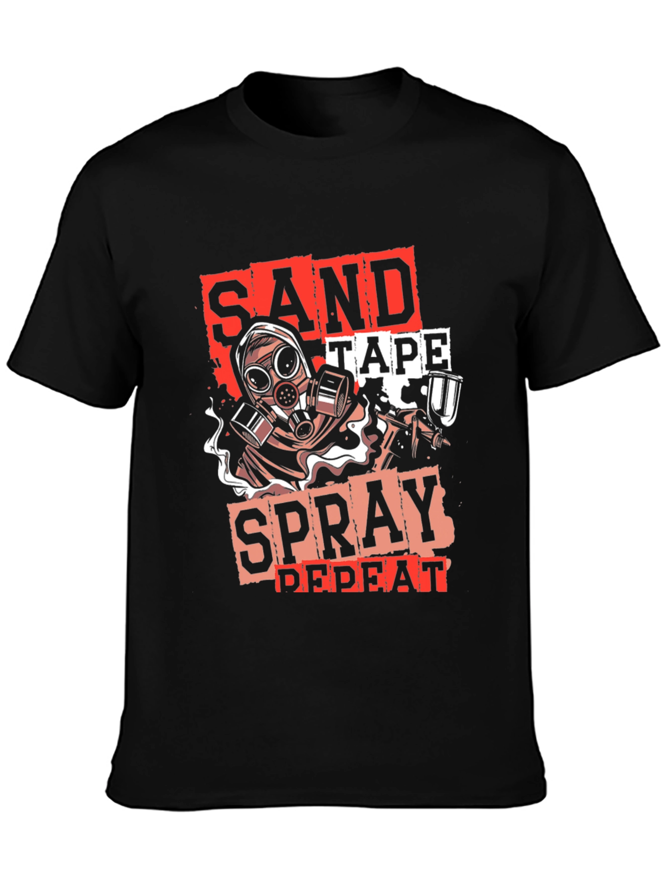Sand Tape Spray Repeat T-Shirt
