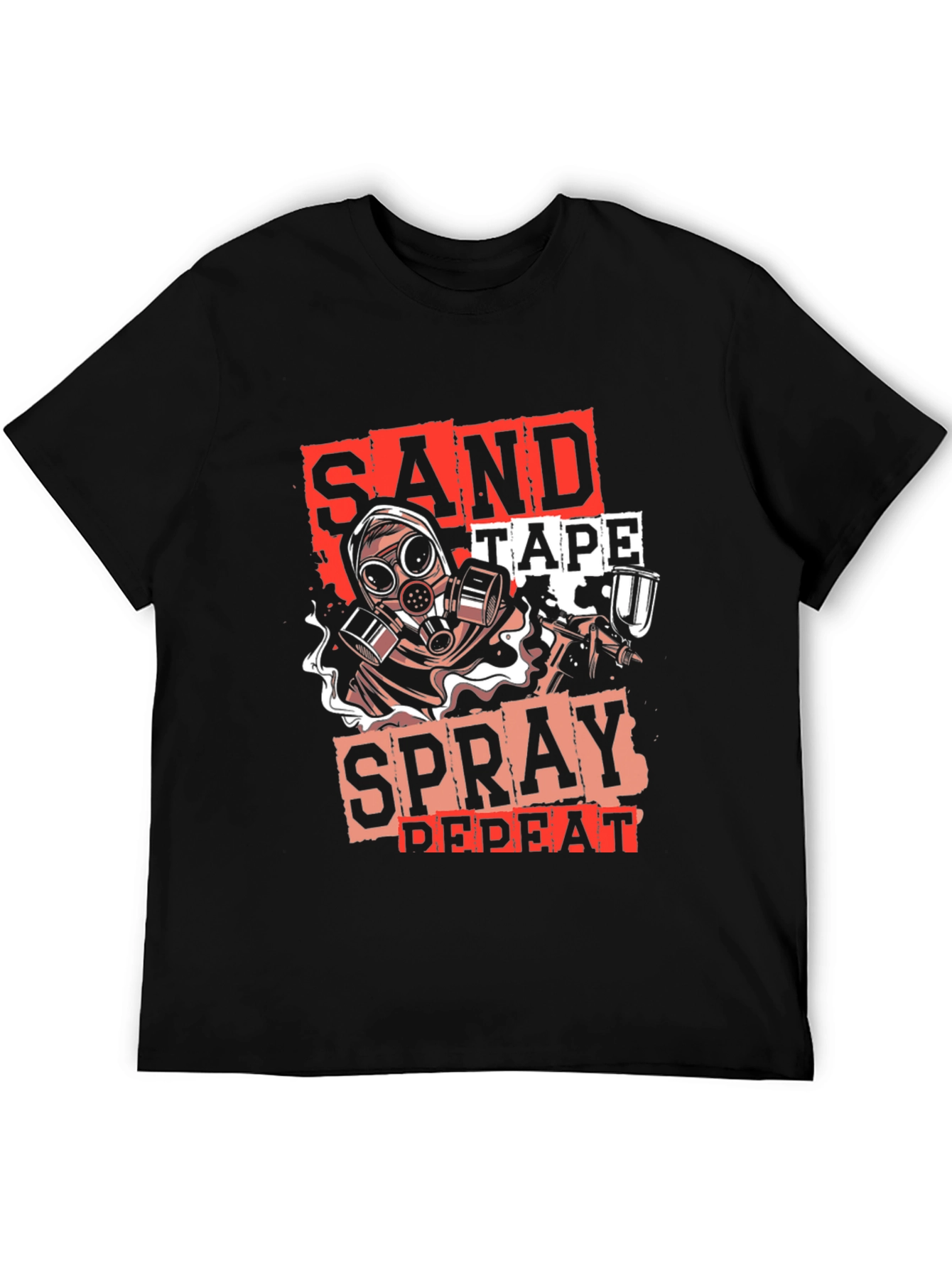 Sand Tape Spray Repeat T-Shirt