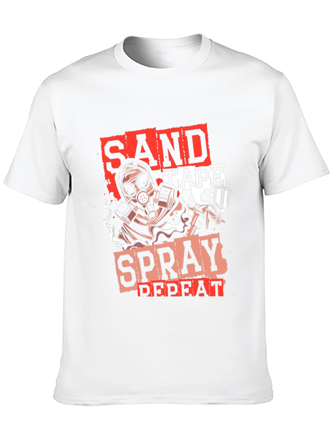Sand Tape Spray Repeat T-Shirt
