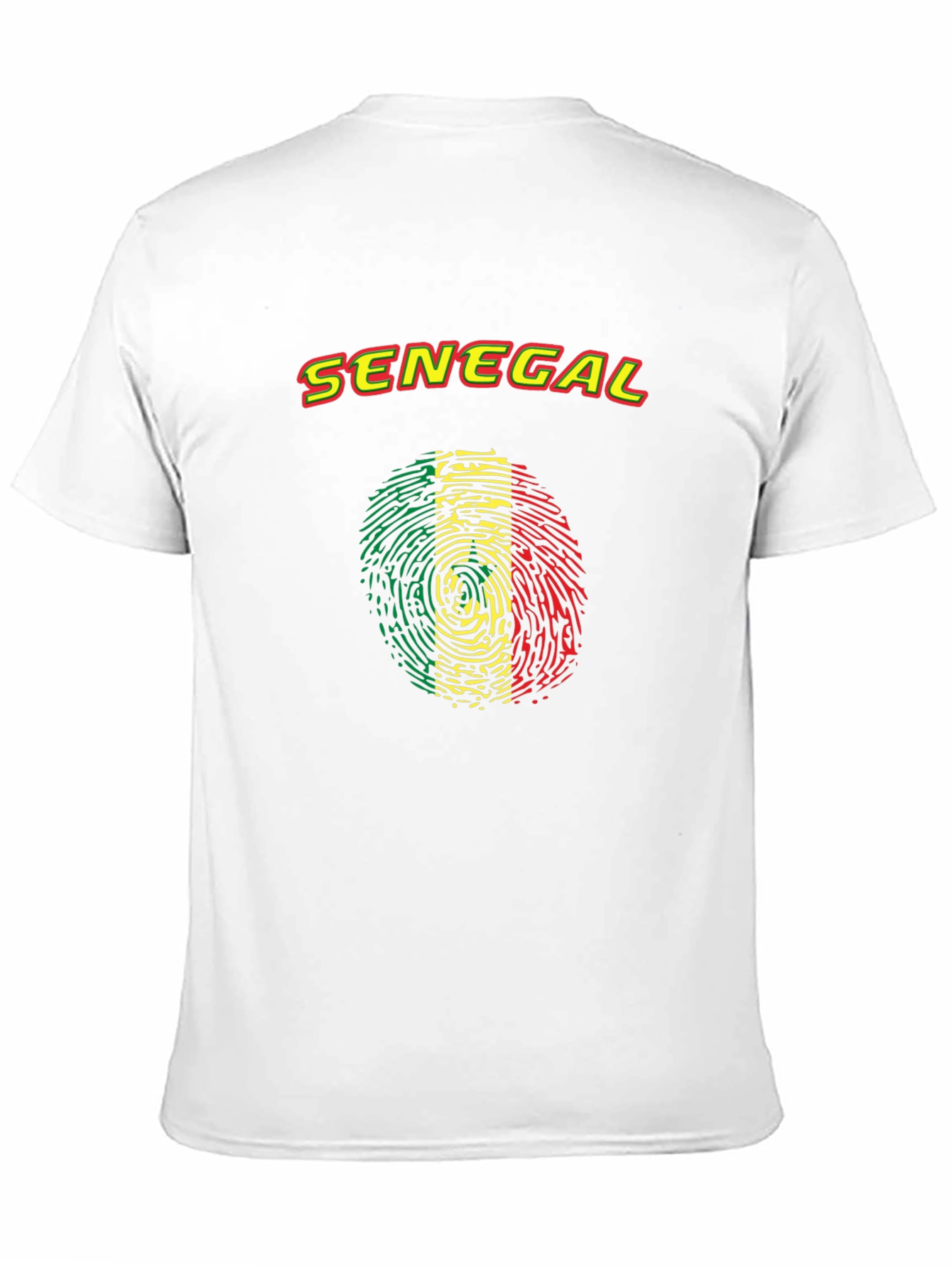 Senegal Pride T-Shirt - Fingerprint Flag Design
