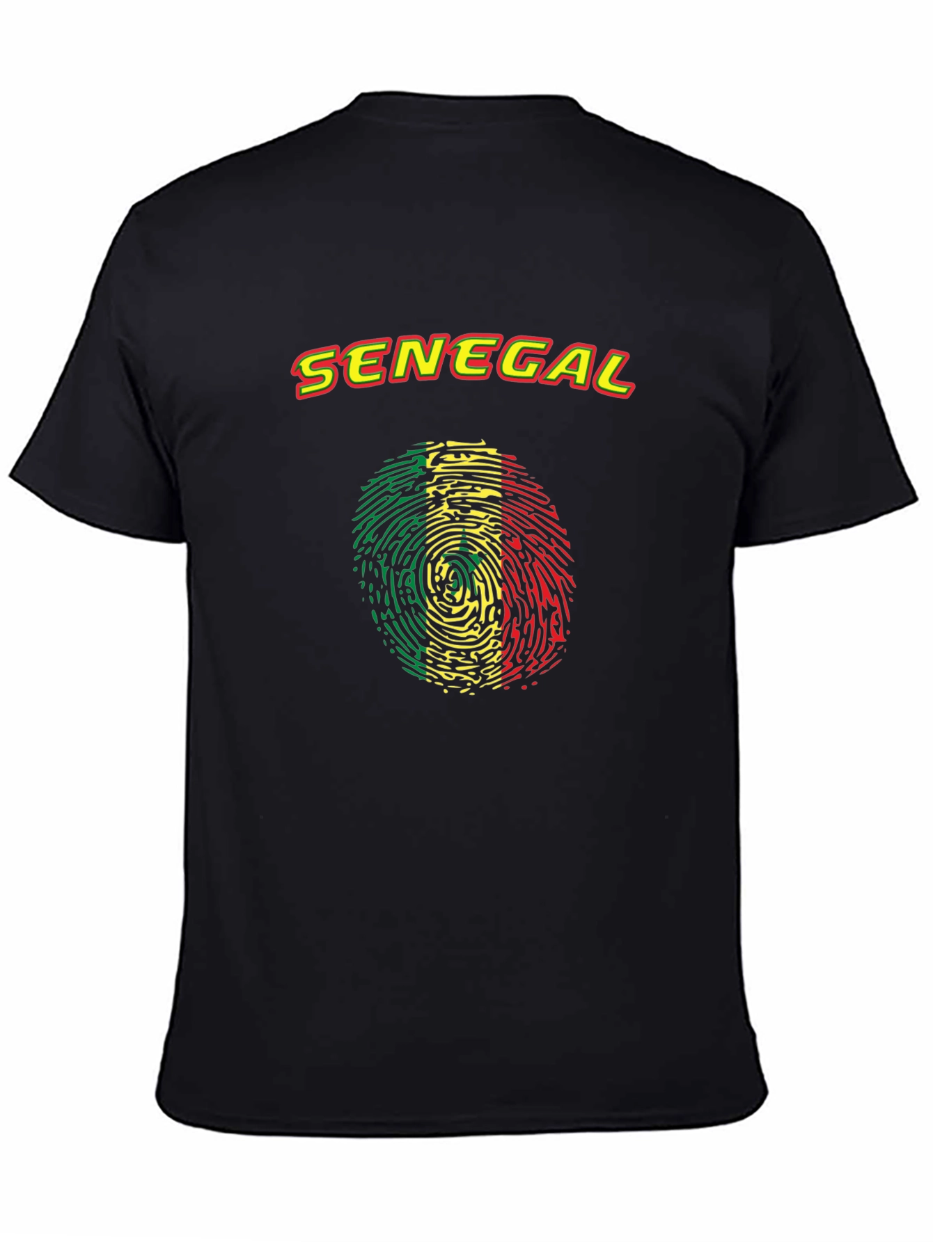 Senegal Pride T-Shirt - Fingerprint Flag Design
