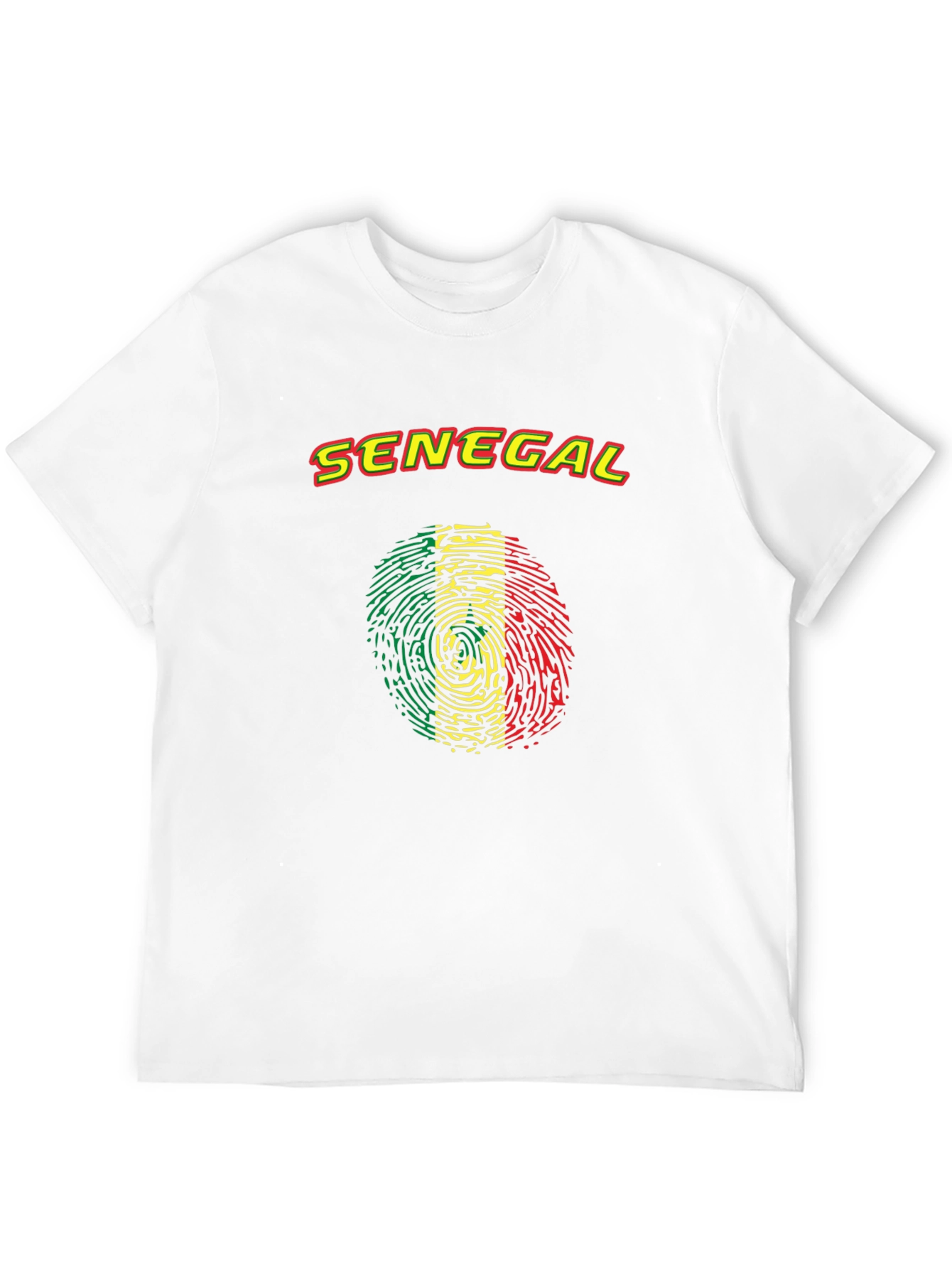 Senegal Pride T-Shirt - Fingerprint Flag Design