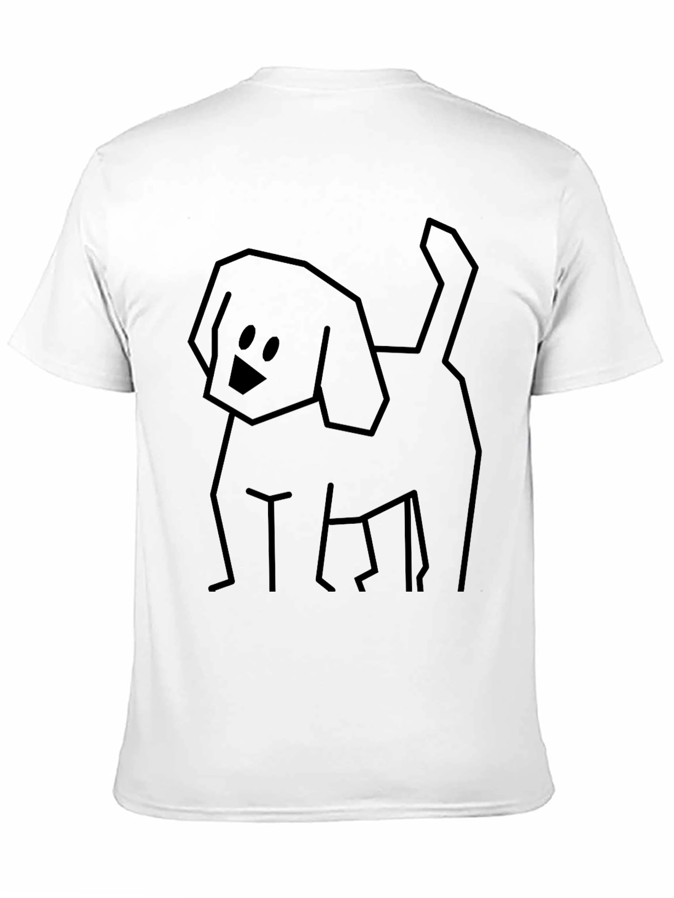 Minimalist Dog Graphic Tee - Black