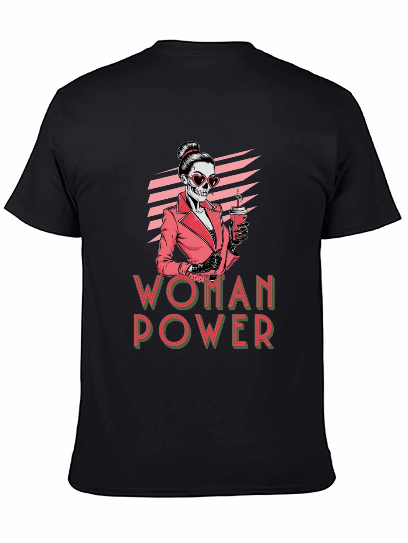 Woman Power Skeleton Graphic T-Shirt
