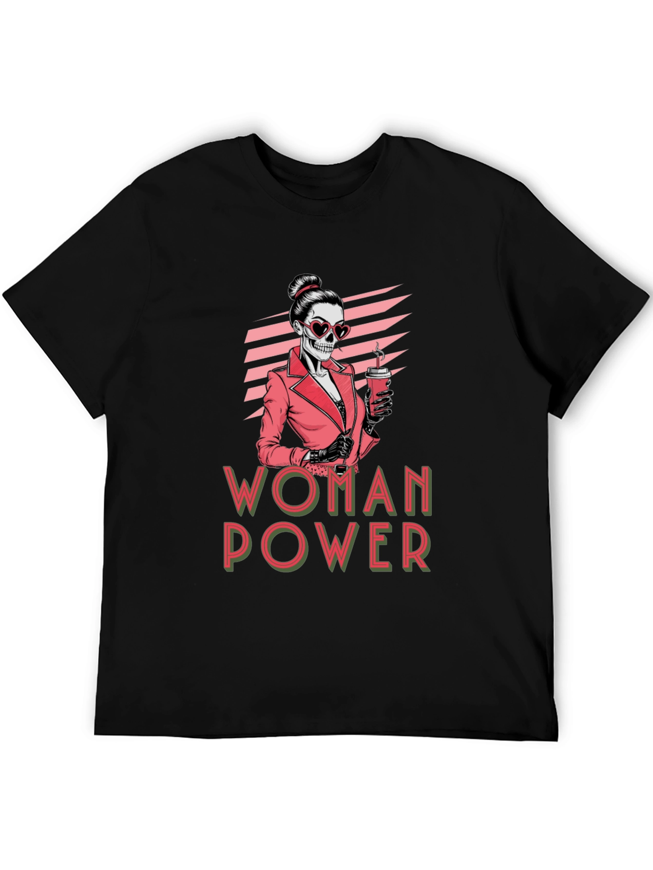 Woman Power Skeleton Graphic T-Shirt
