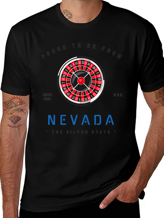 Nevada Roulette Wheel Graphic T-Shirt