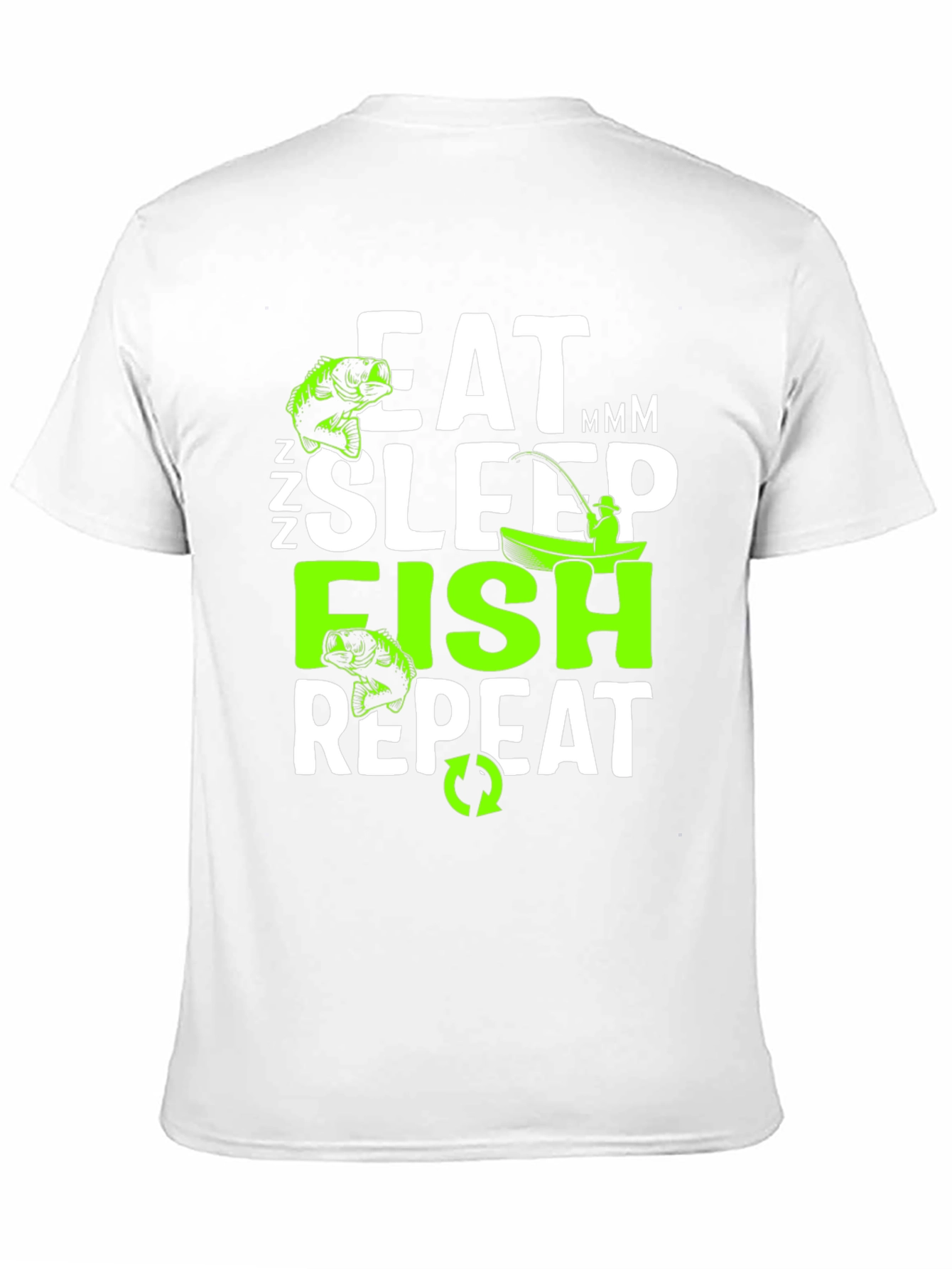 Eat Sleep Fish Repeat Graphic T-Shirt