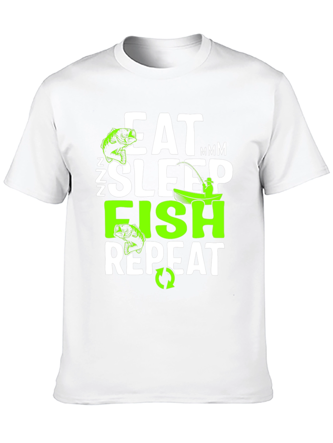 Eat Sleep Fish Repeat Graphic T-Shirt