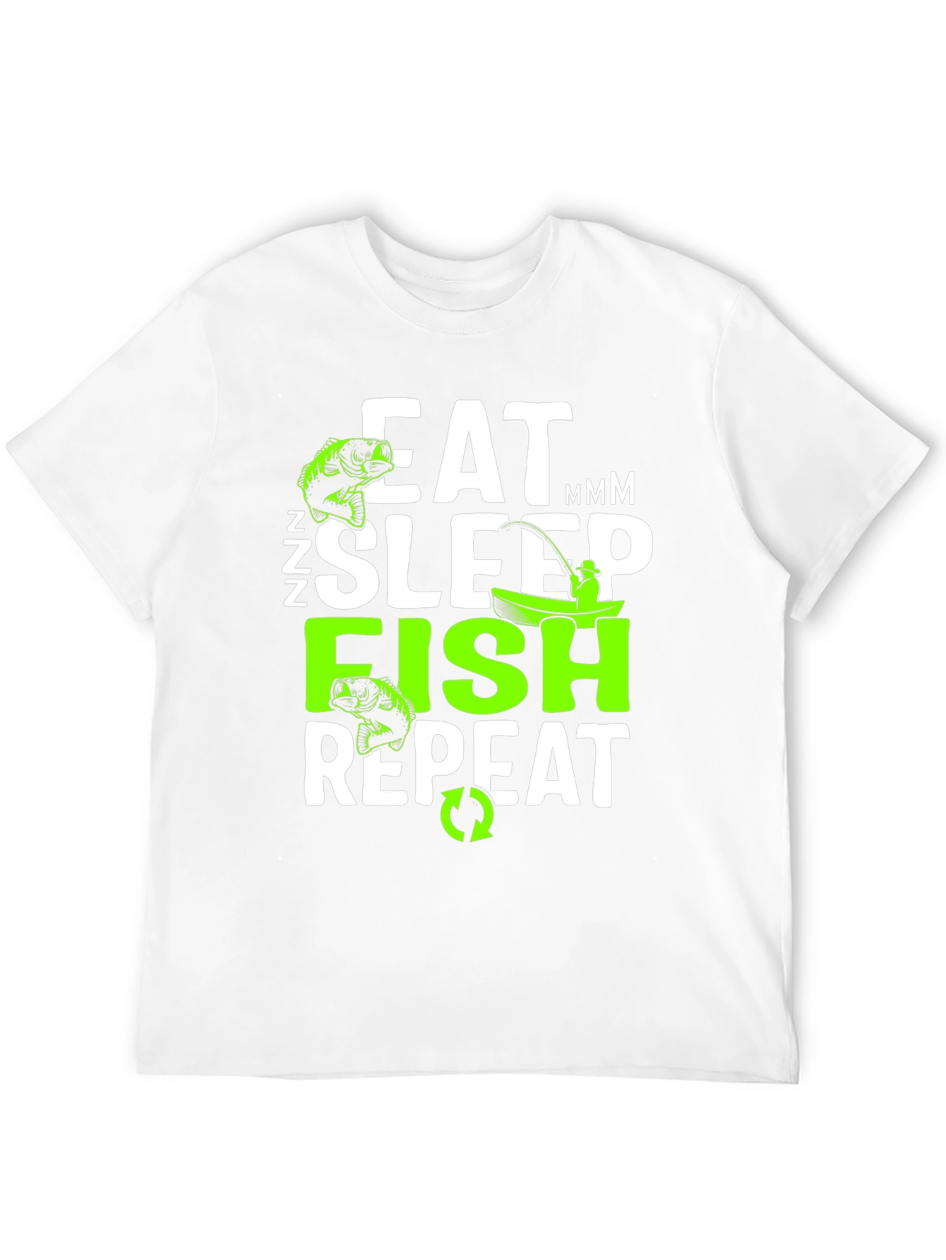 Eat Sleep Fish Repeat Graphic T-Shirt