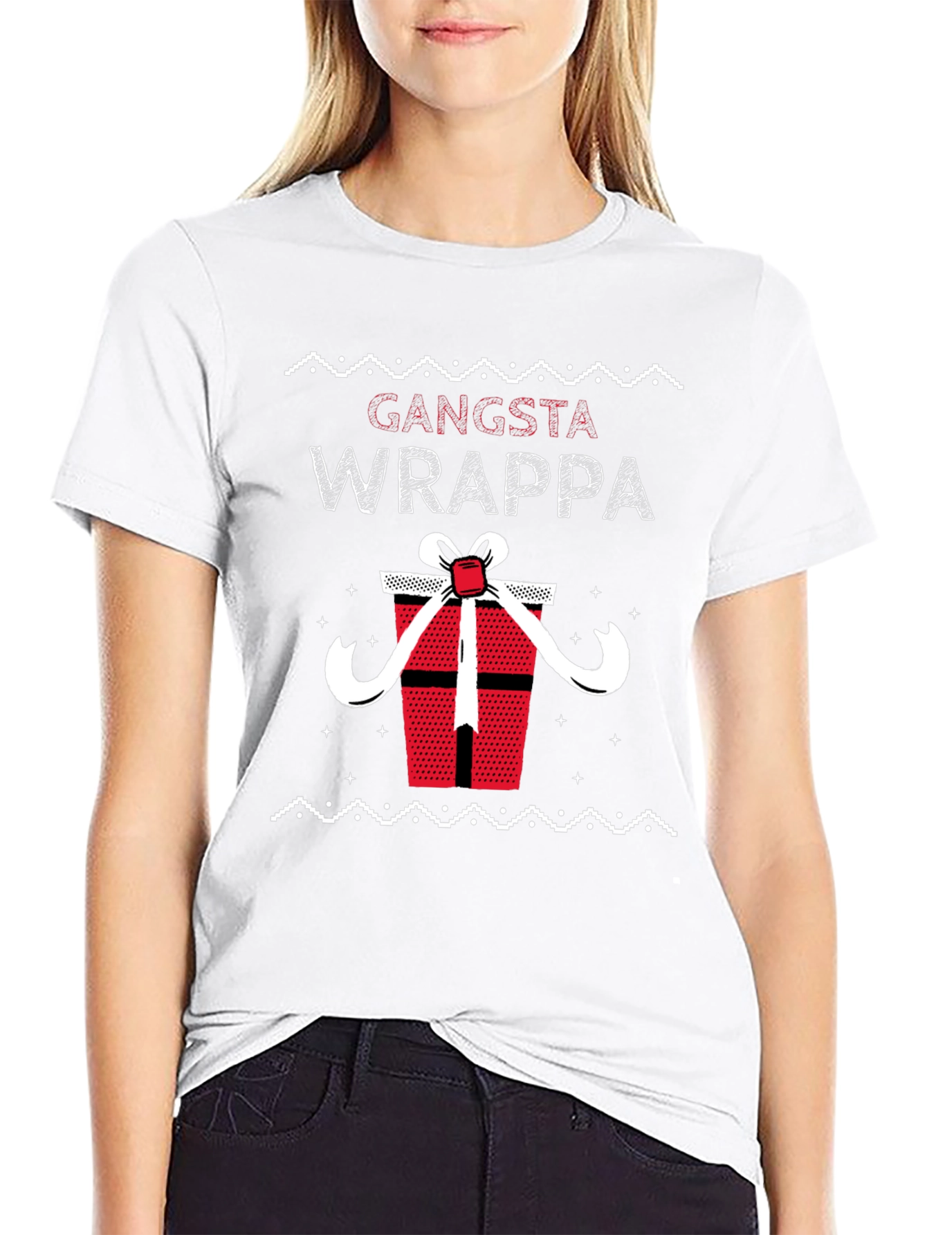 Gangsta Wrappa Ugly Christmas Holiday T-Shirt