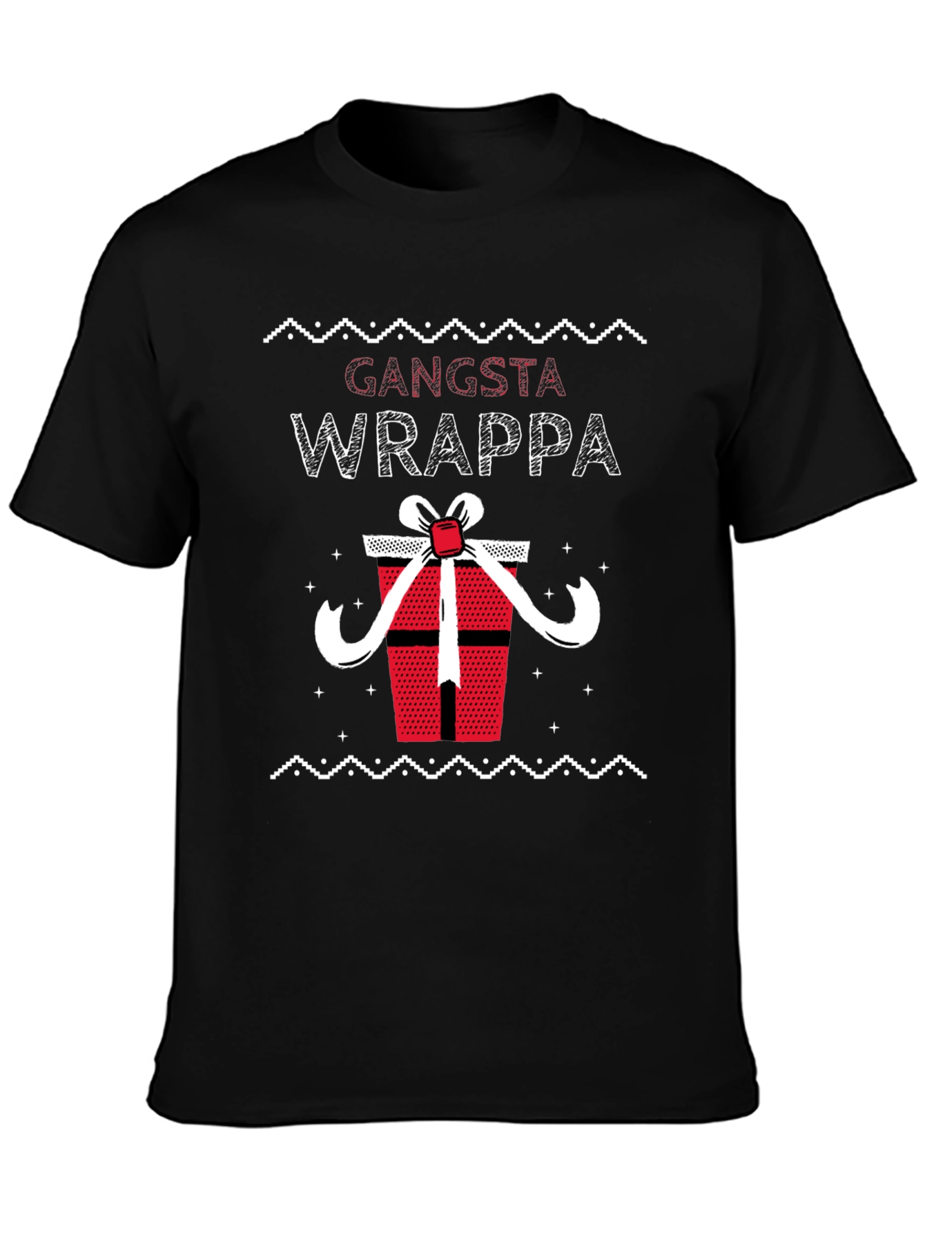Gangsta Wrappa Ugly Christmas Holiday T-Shirt