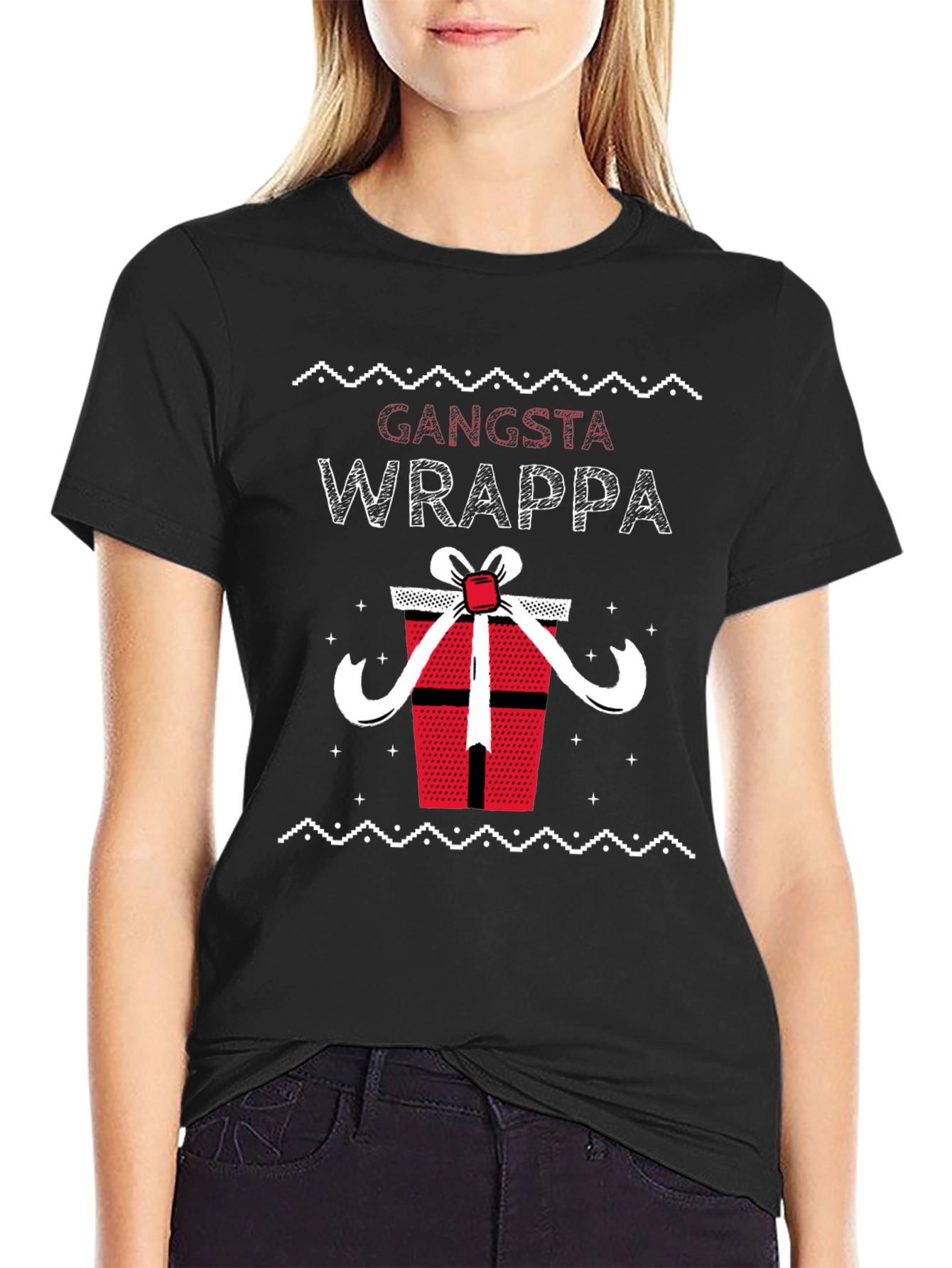 Gangsta Wrappa Ugly Christmas Holiday T-Shirt