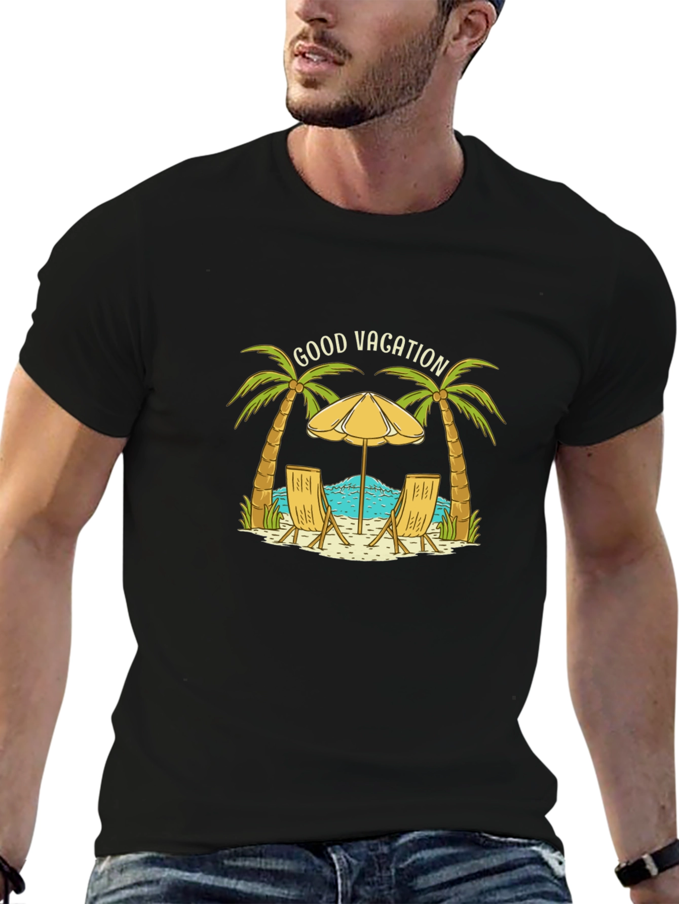 Good Vacation Graphic Tee - Black T-Shirt
