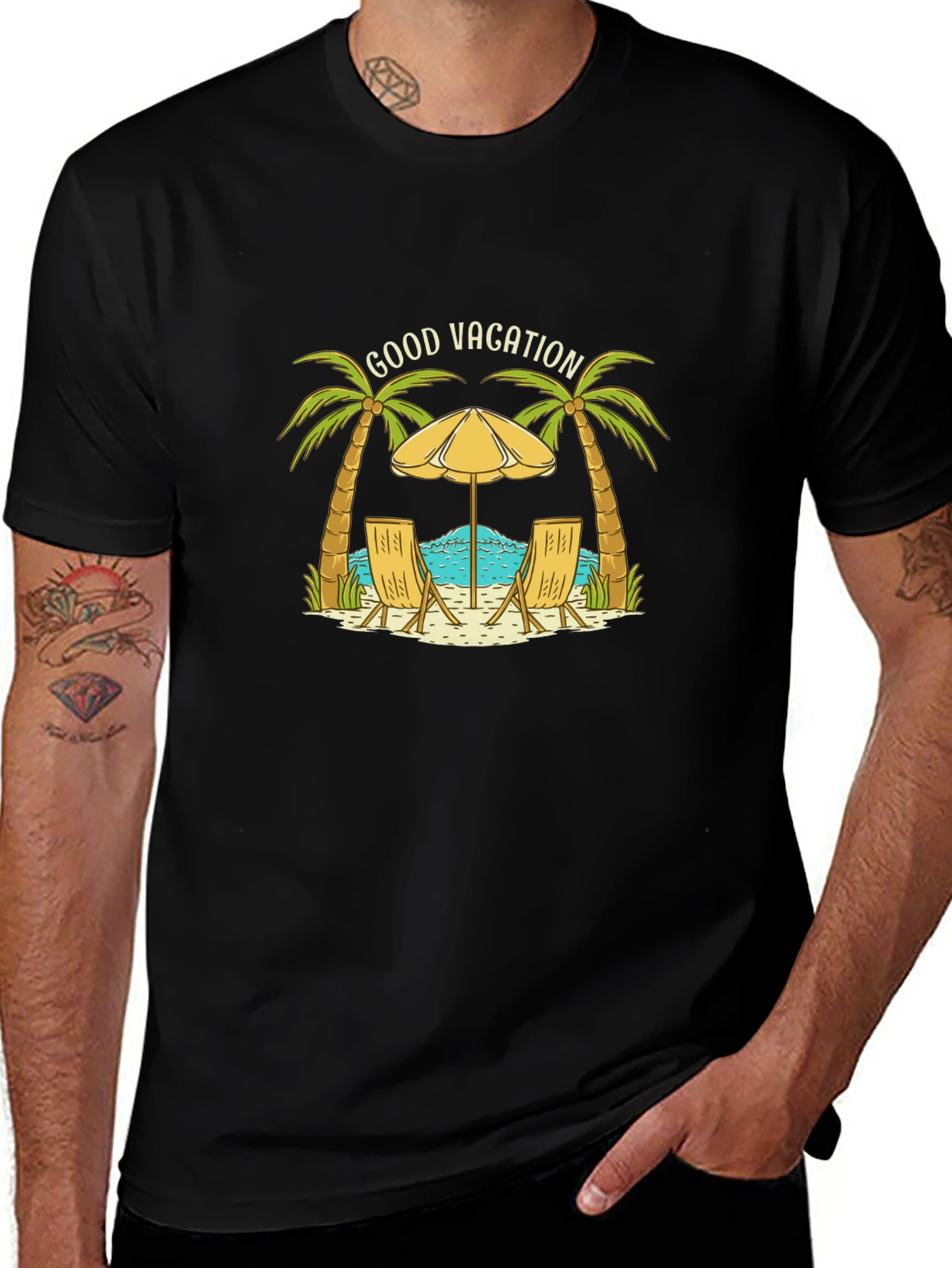 Good Vacation Graphic Tee - Black T-Shirt