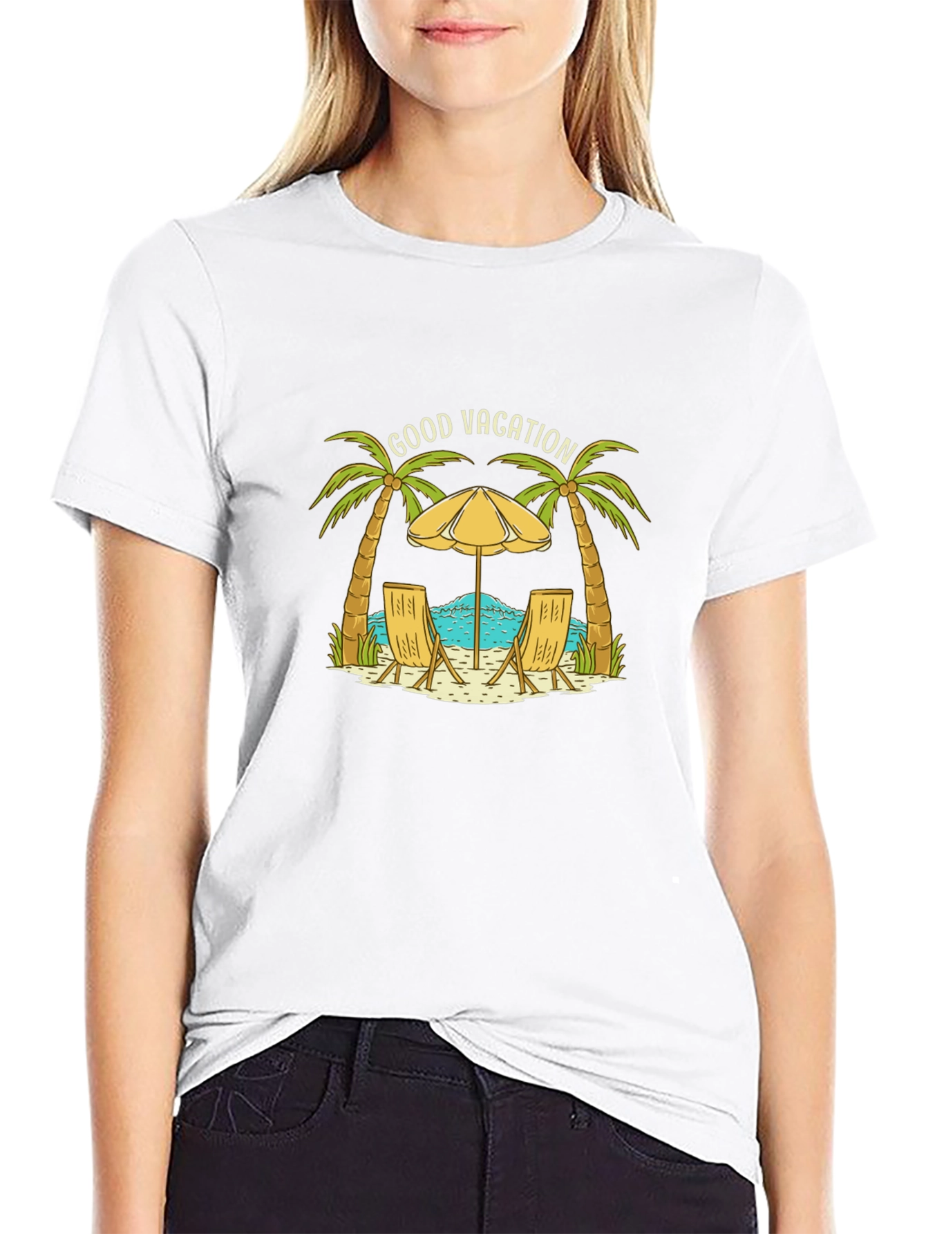 Good Vacation Graphic Tee - Black T-Shirt