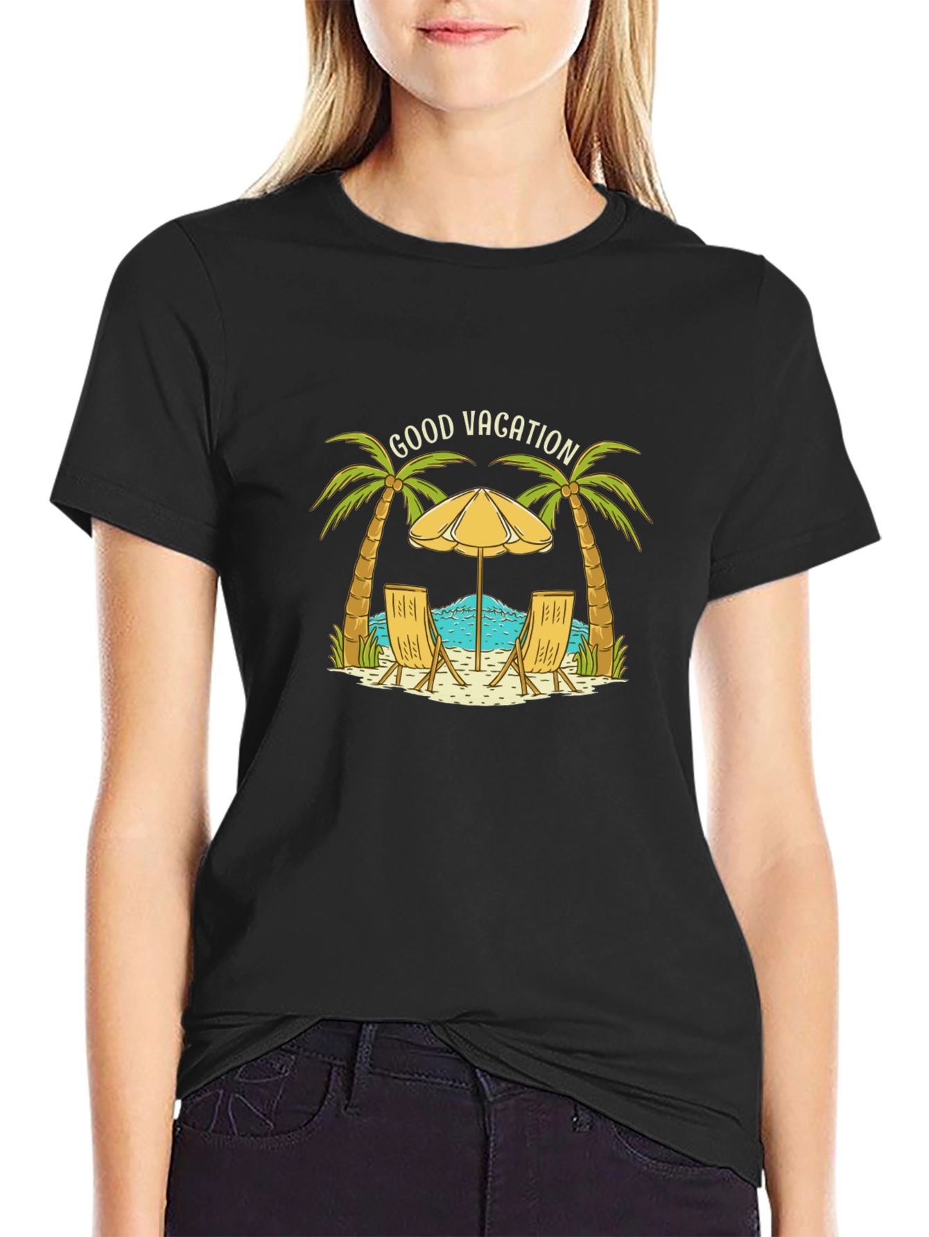 Good Vacation Graphic Tee - Black T-Shirt