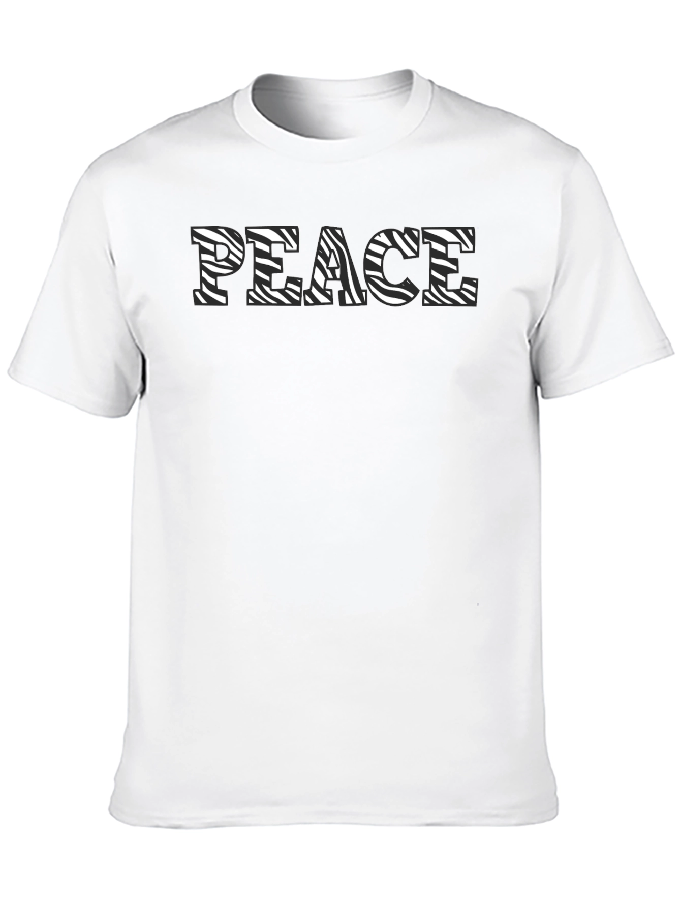 Zebra Print Peace Graphic T-Shirt