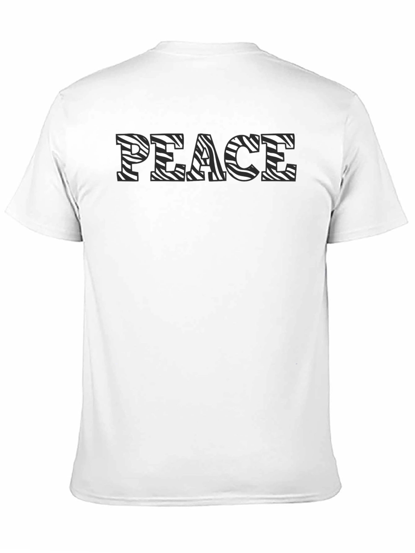 Zebra Print Peace Graphic T-Shirt