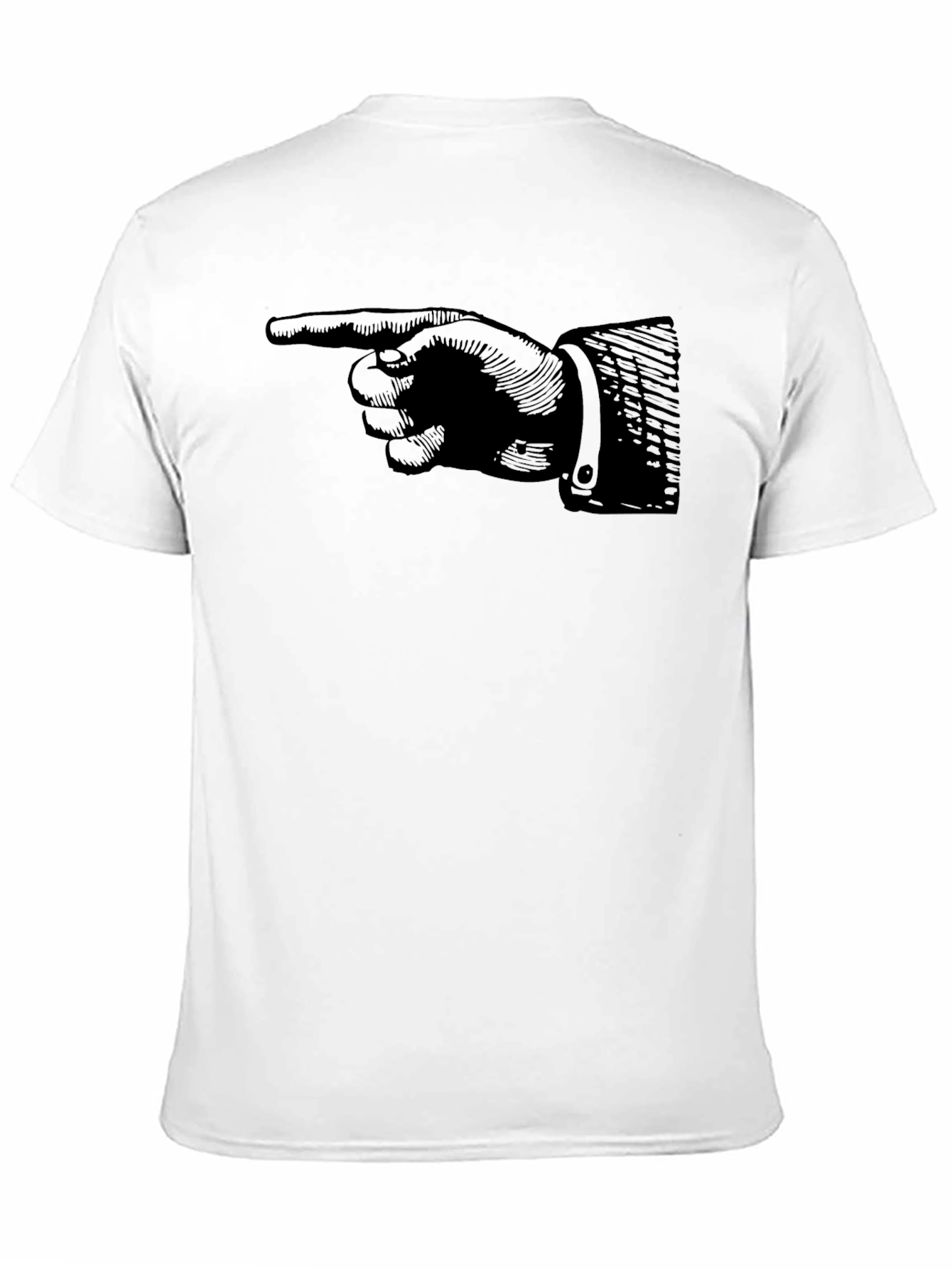 Pointing Finger Graphic Tee - Classic Black