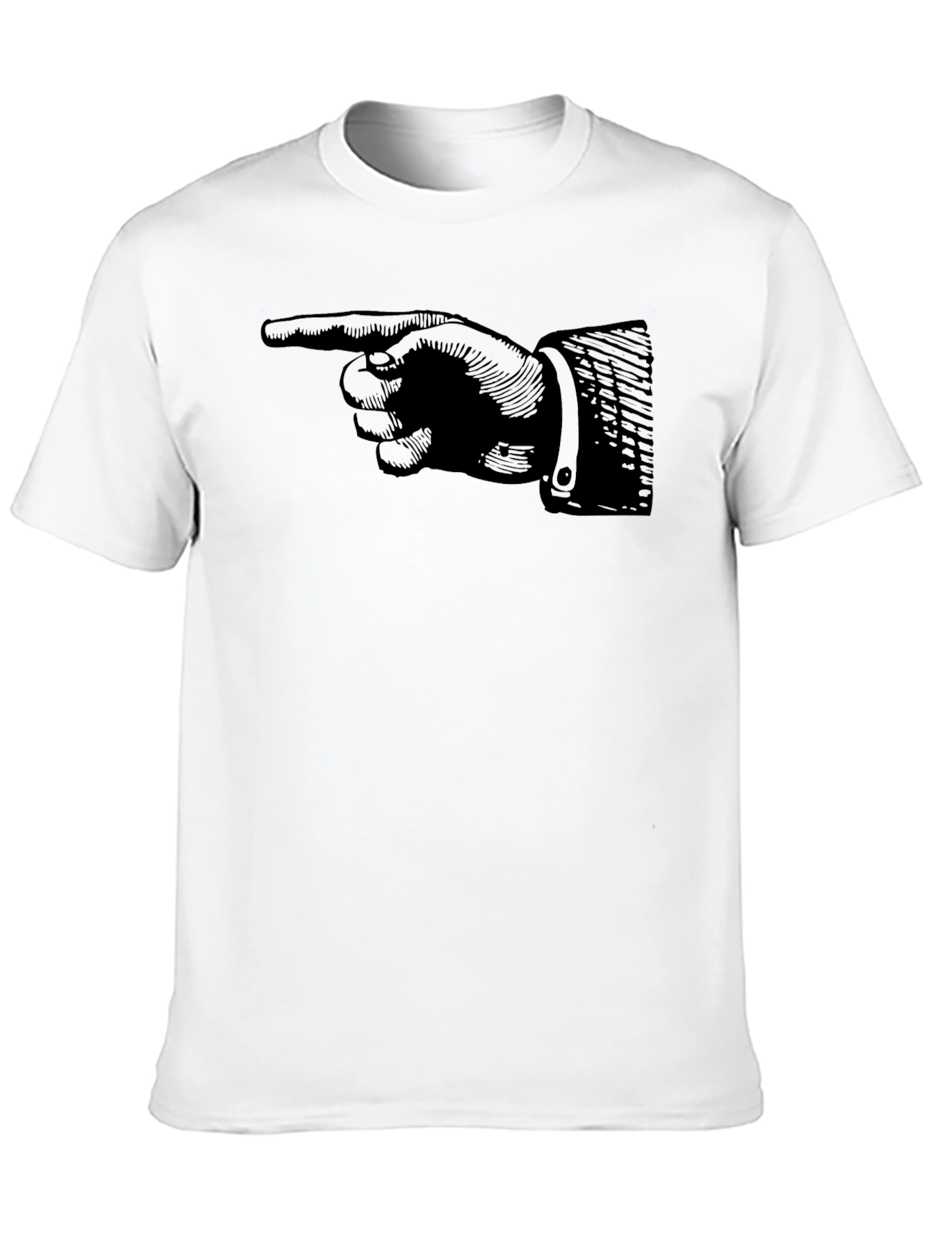 Pointing Finger Graphic Tee - Classic Black