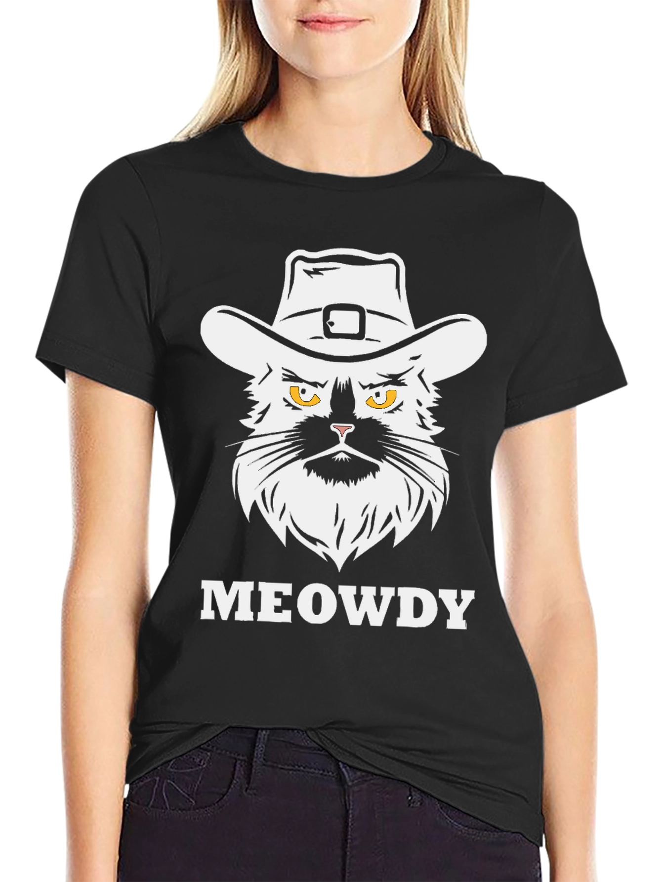 Meowdy Cat Cowboy T-Shirt - Graphic Tee