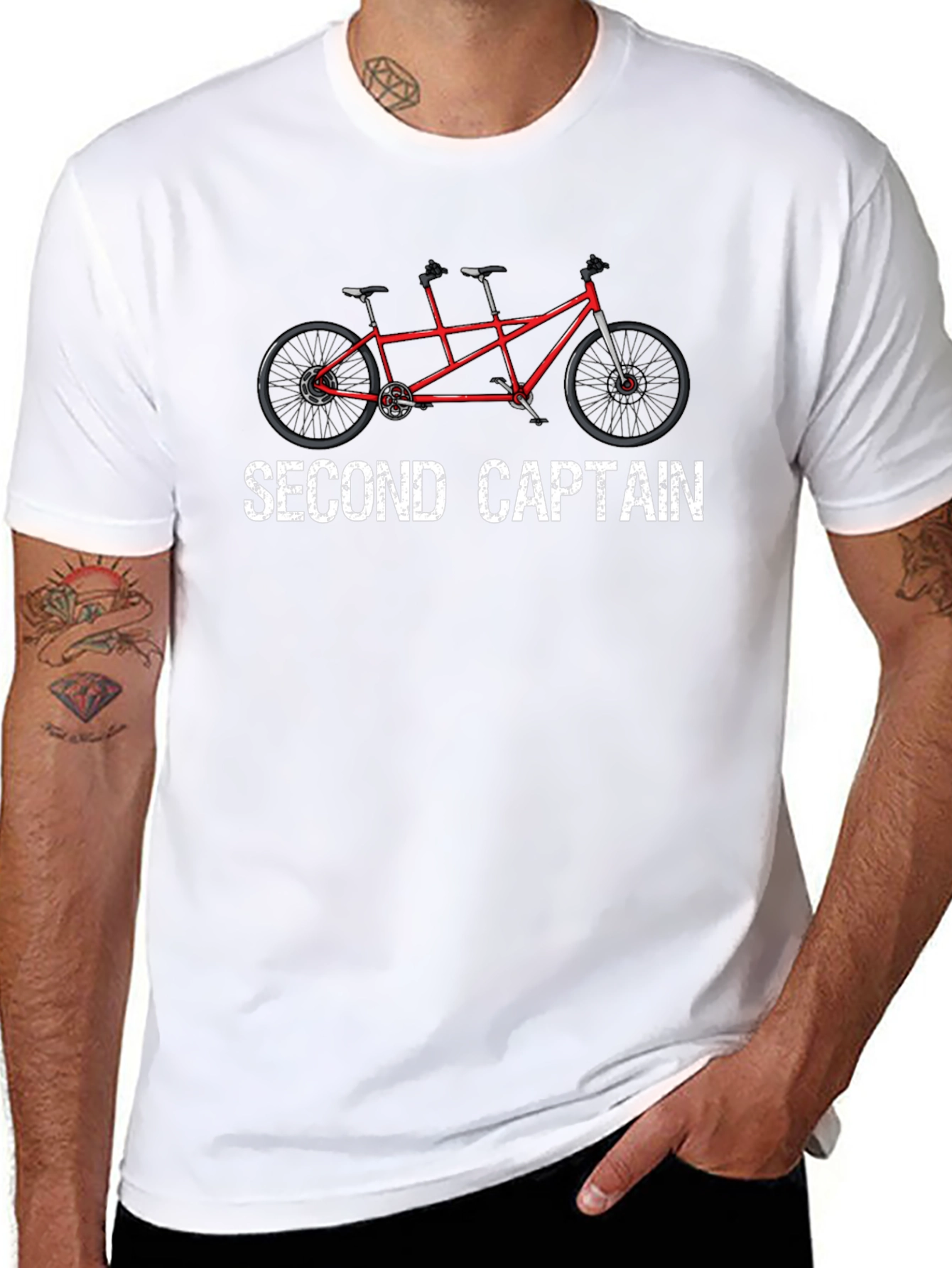 Second Captain Tandem Bike Graphic Tee
