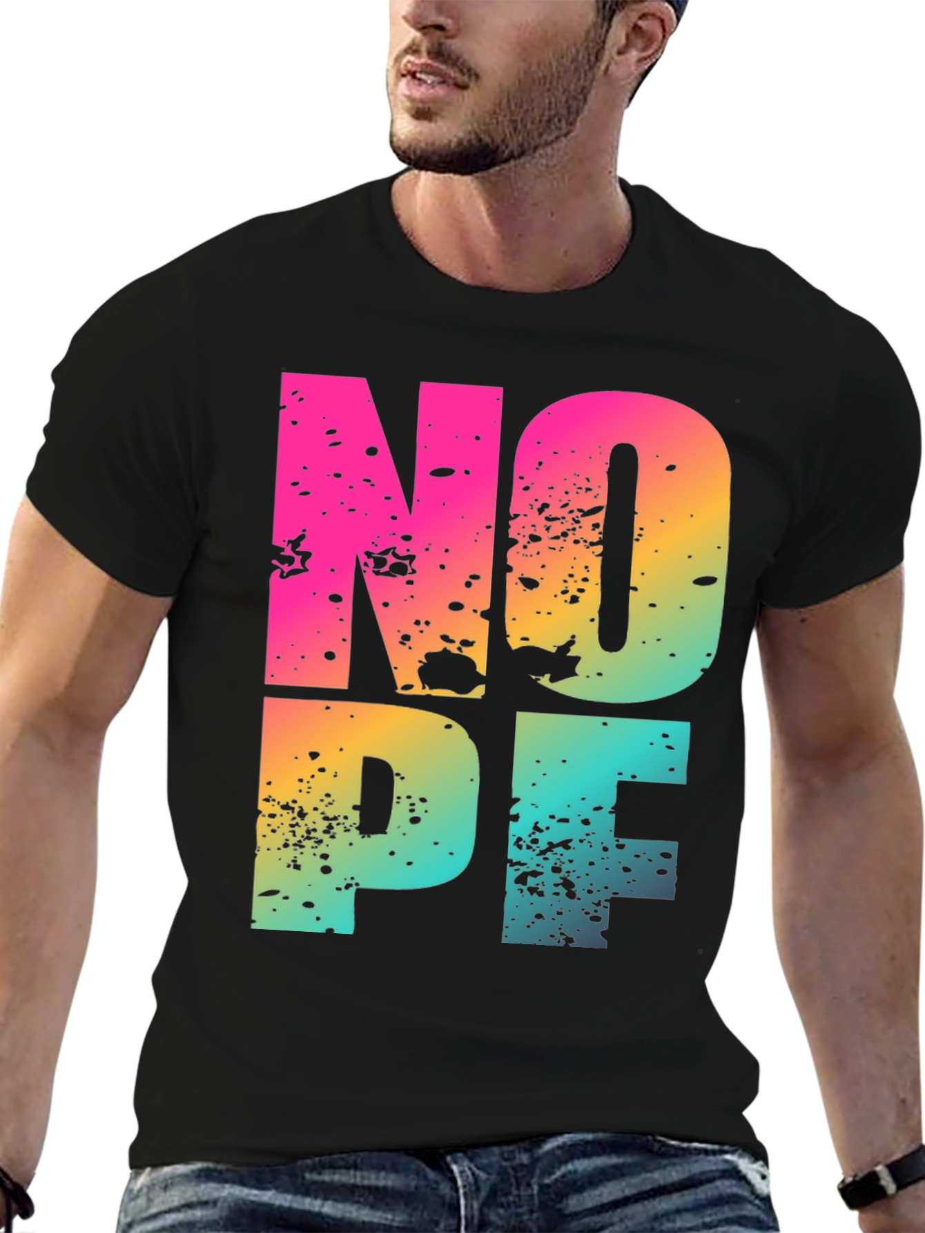Nope Graphic T-Shirt - Fun Casual Wear