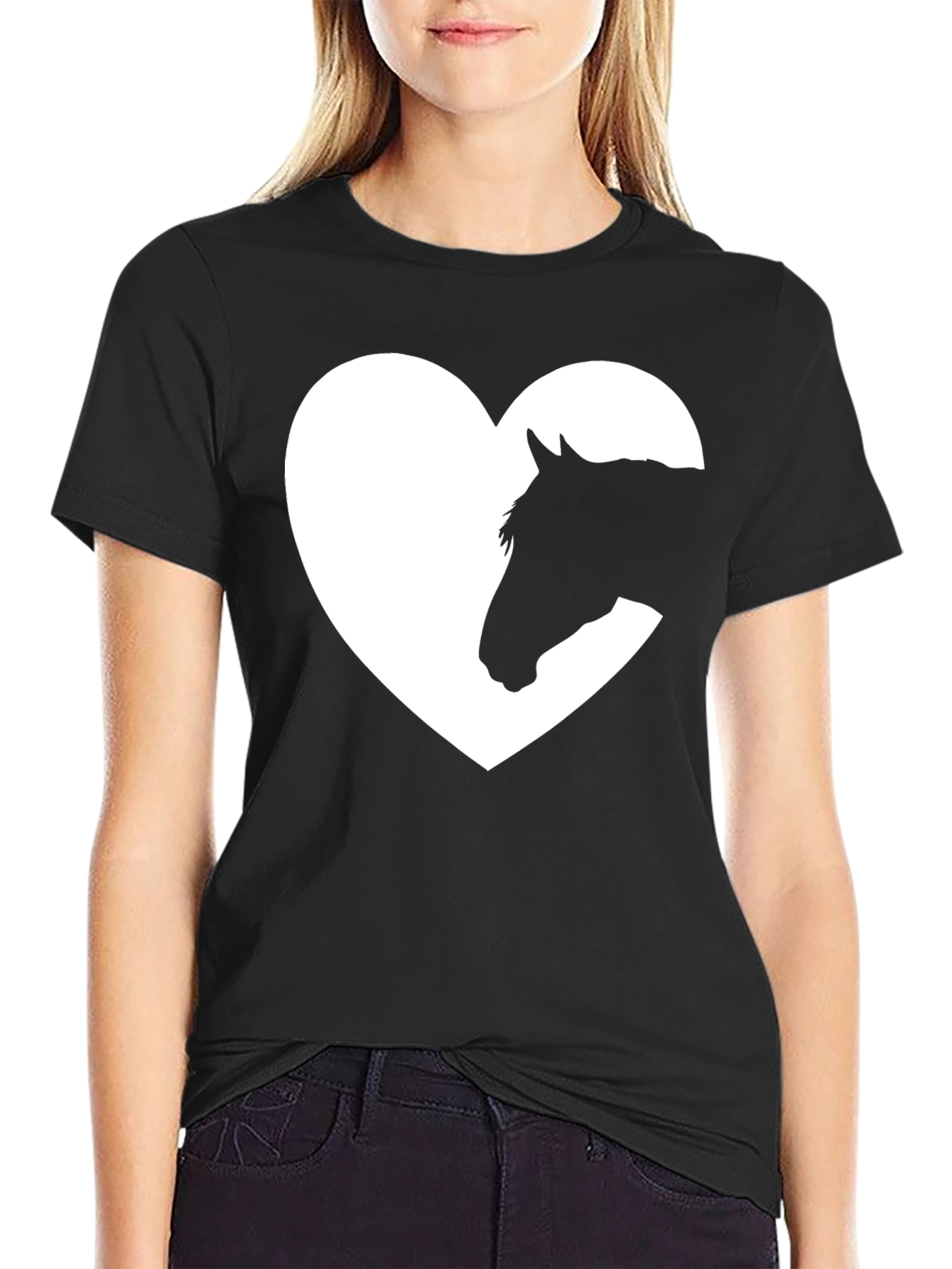 Horse Lover Tee - Heart Horse Silhouette
