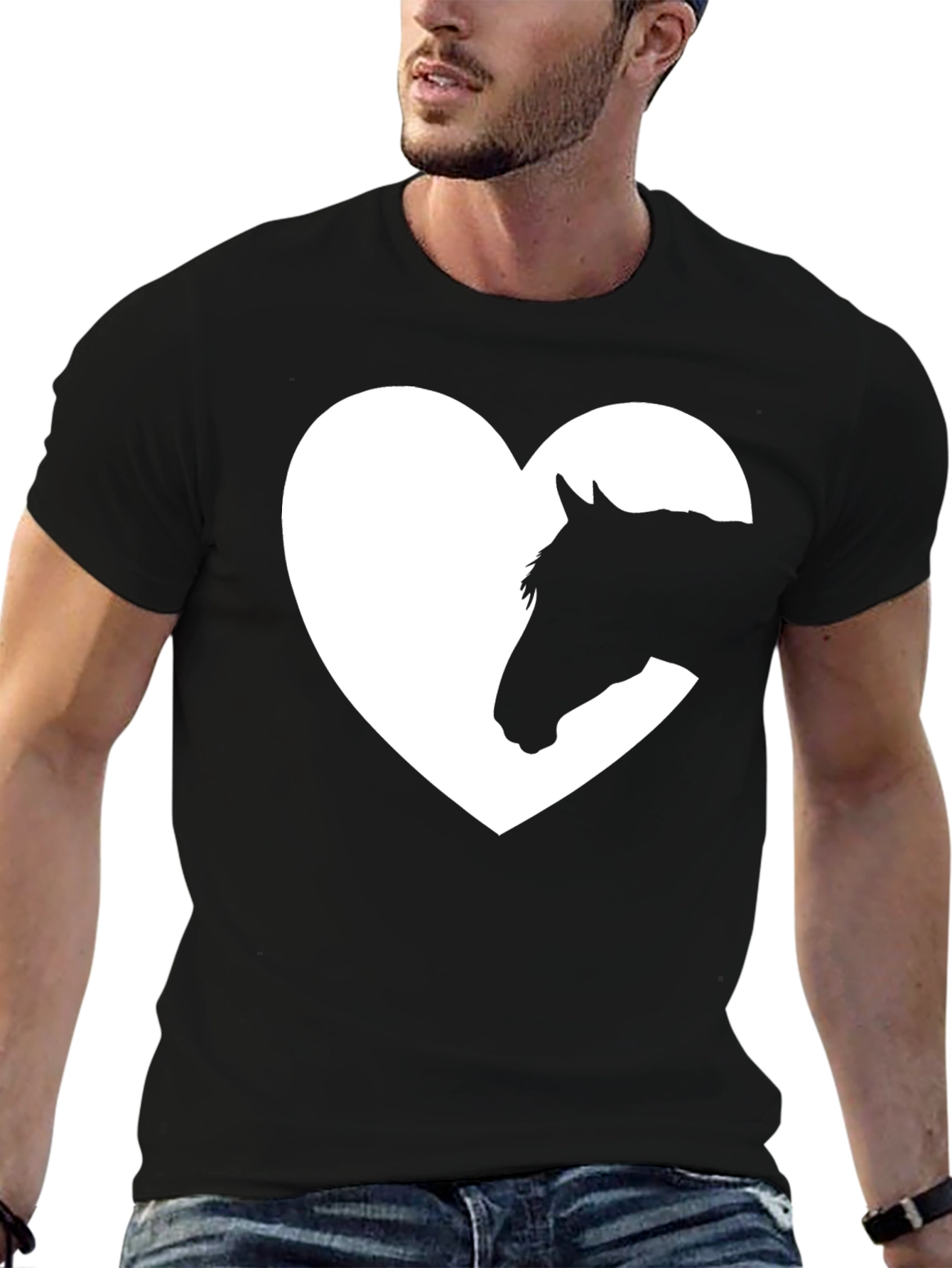 Horse Lover Tee - Heart Horse Silhouette