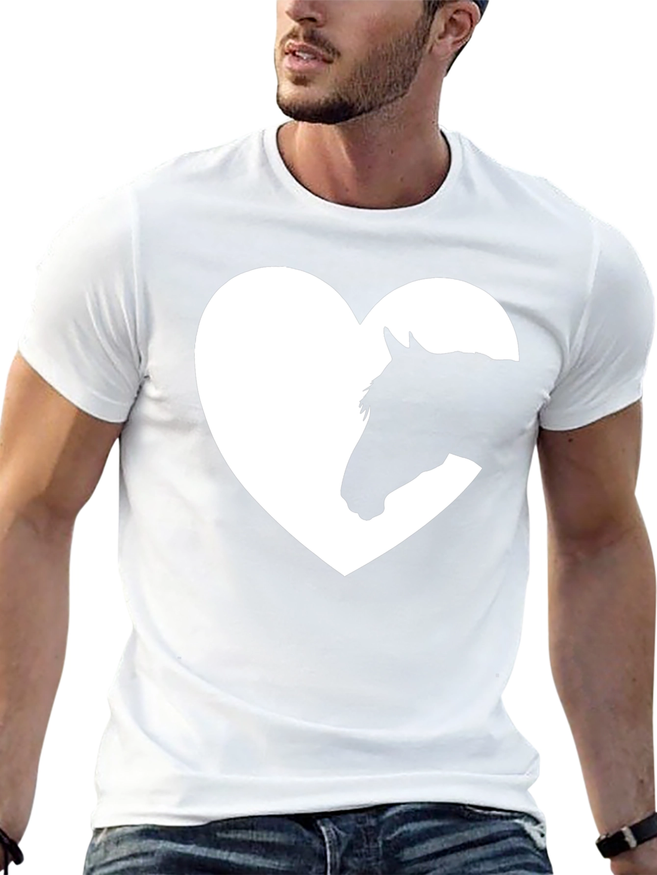 Horse Lover Tee - Heart Horse Silhouette
