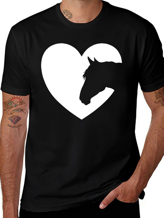 Horse Lover Tee - Heart Horse Silhouette