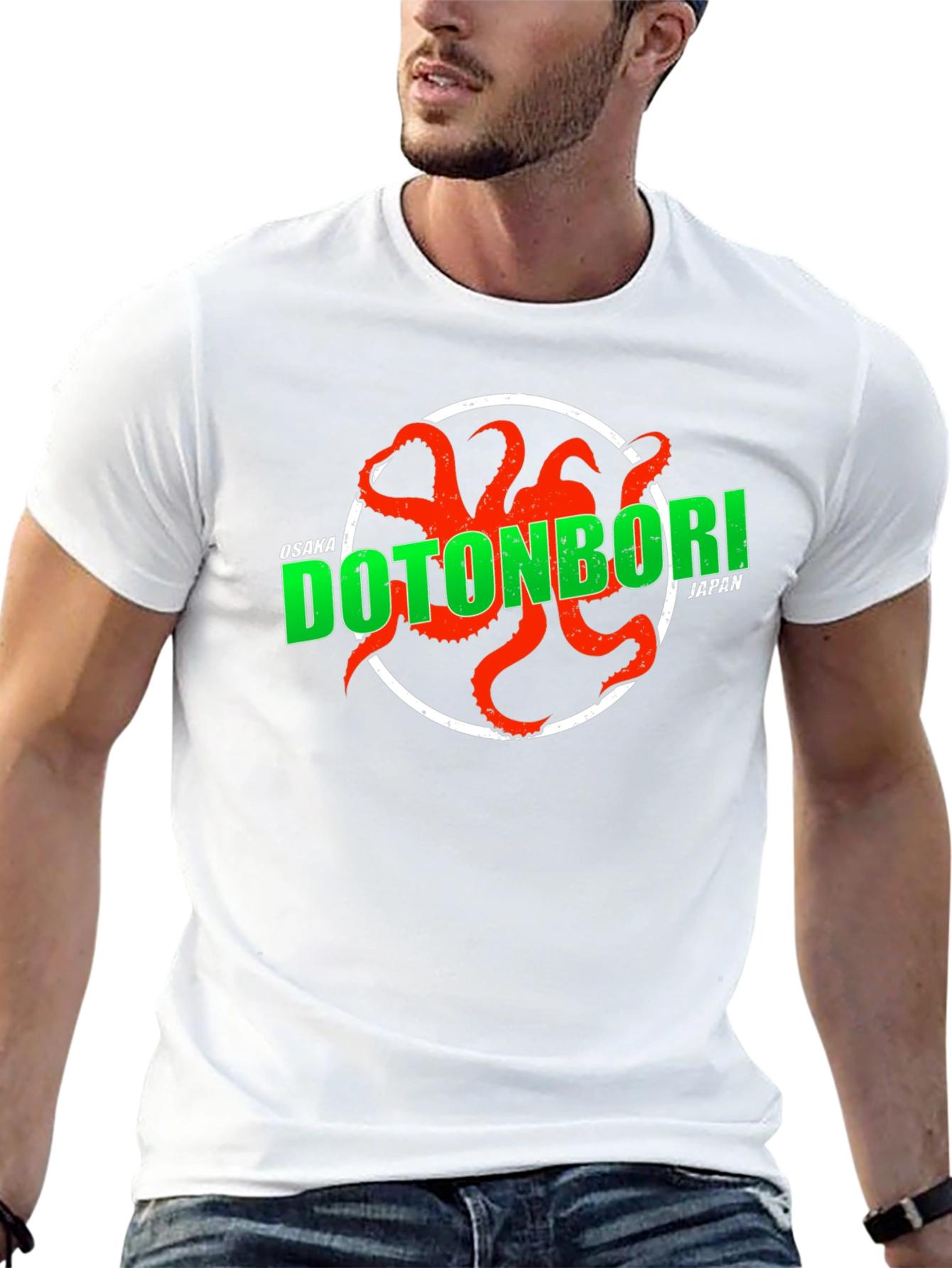 Dotonbori Japan Octopus Graphic T-Shirt
