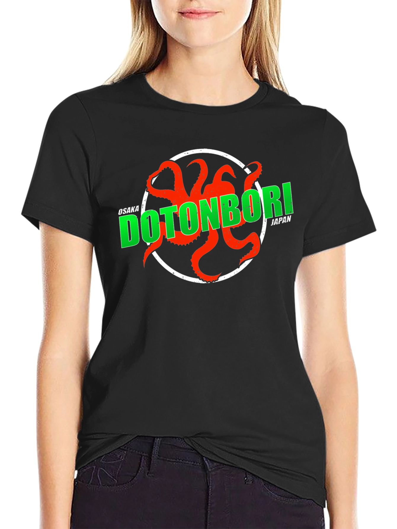 Dotonbori Japan Octopus Graphic T-Shirt