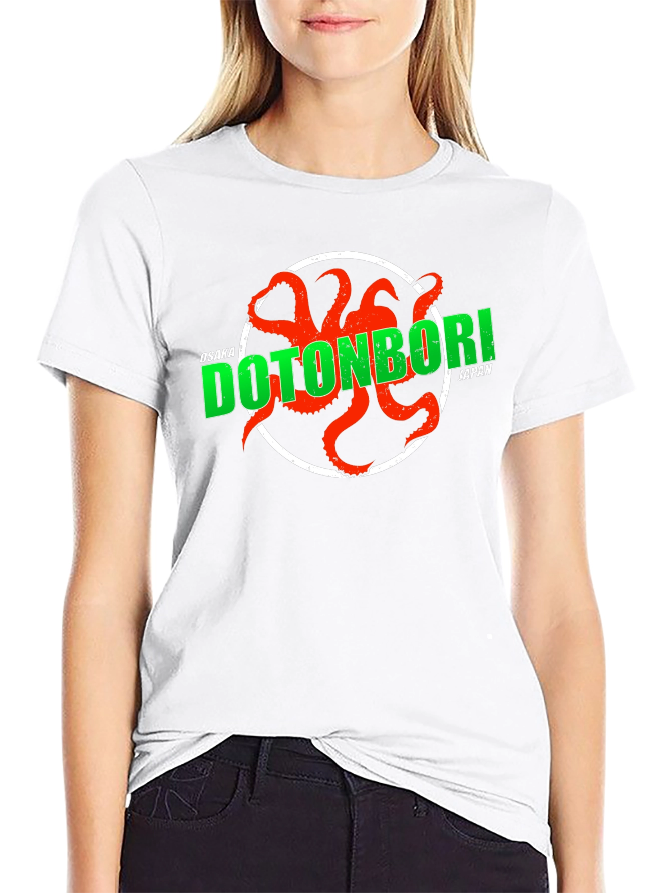 Dotonbori Japan Octopus Graphic T-Shirt