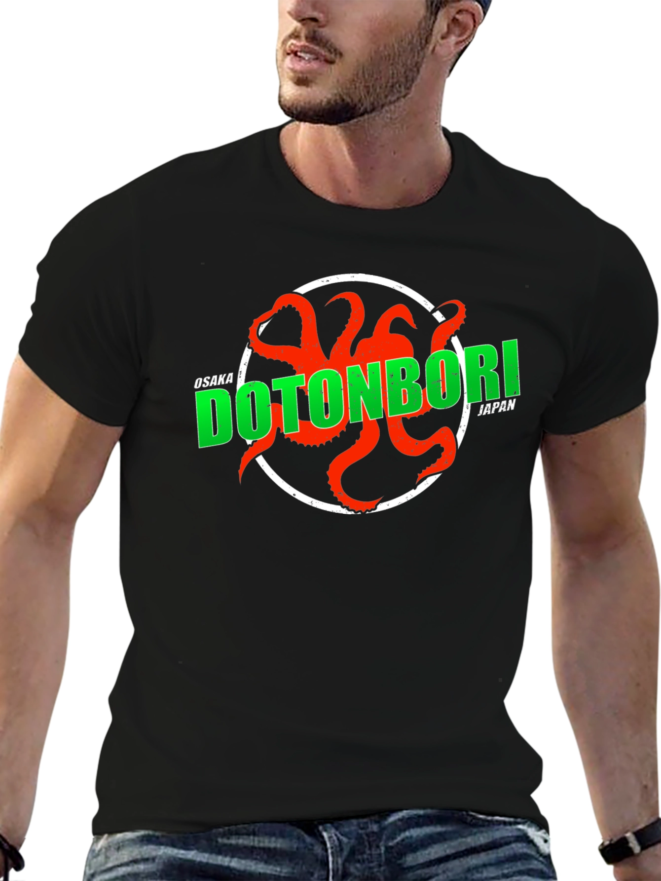 Dotonbori Japan Octopus Graphic T-Shirt