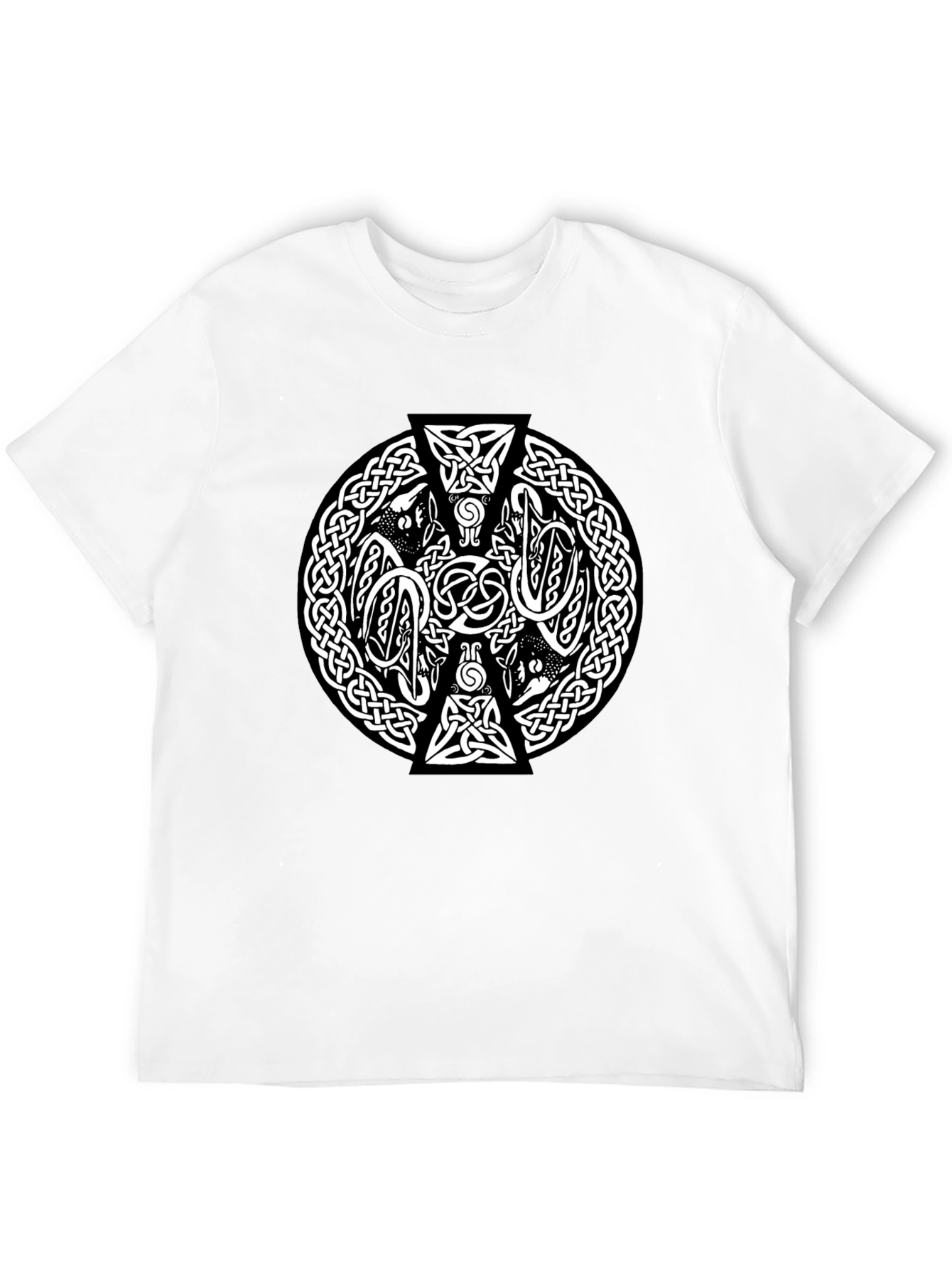 Celtic Knot Wolves Black T-Shirt