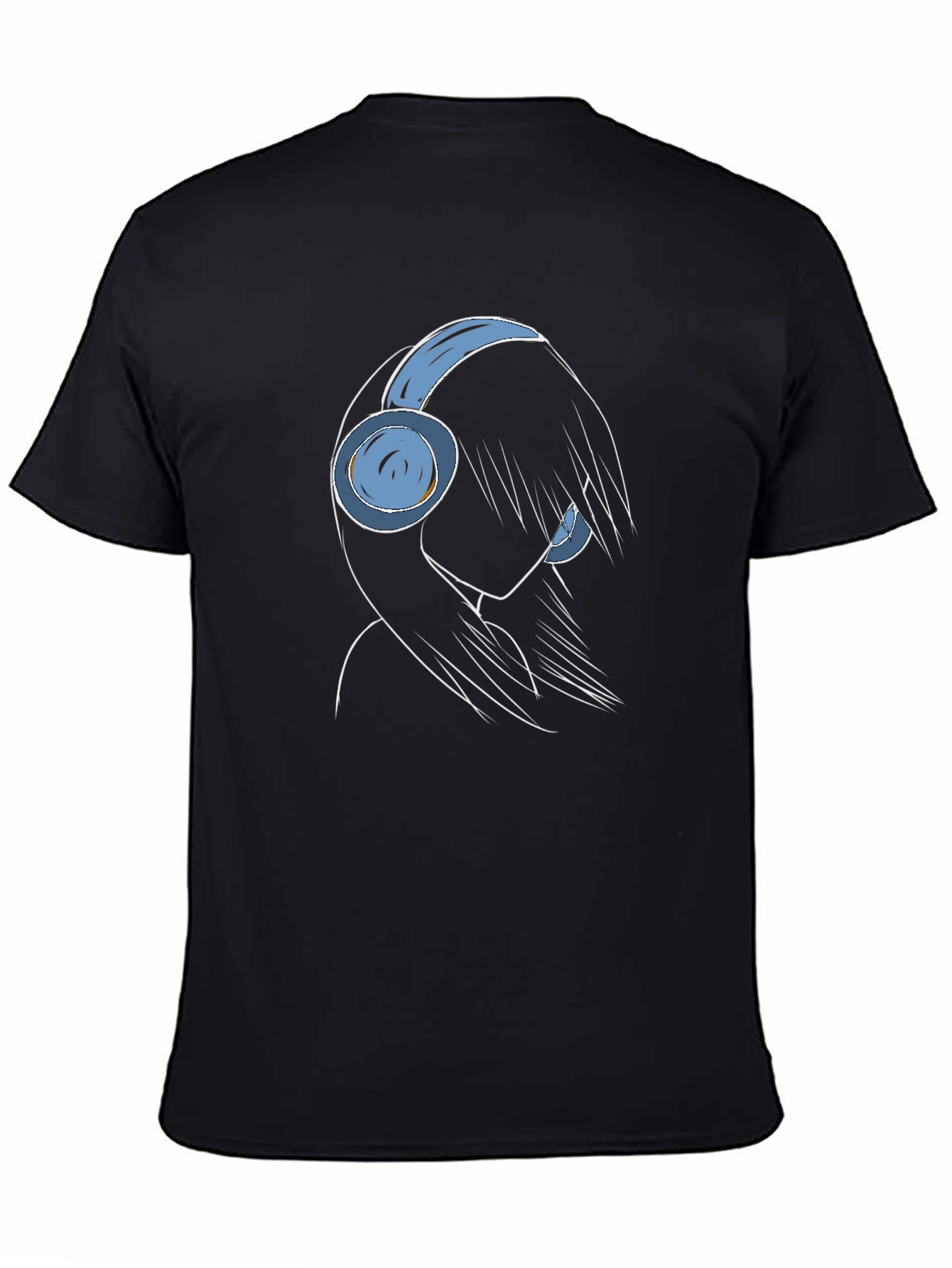 Headphone Girl Graphic Tee - Trendy Anime Style Shirt